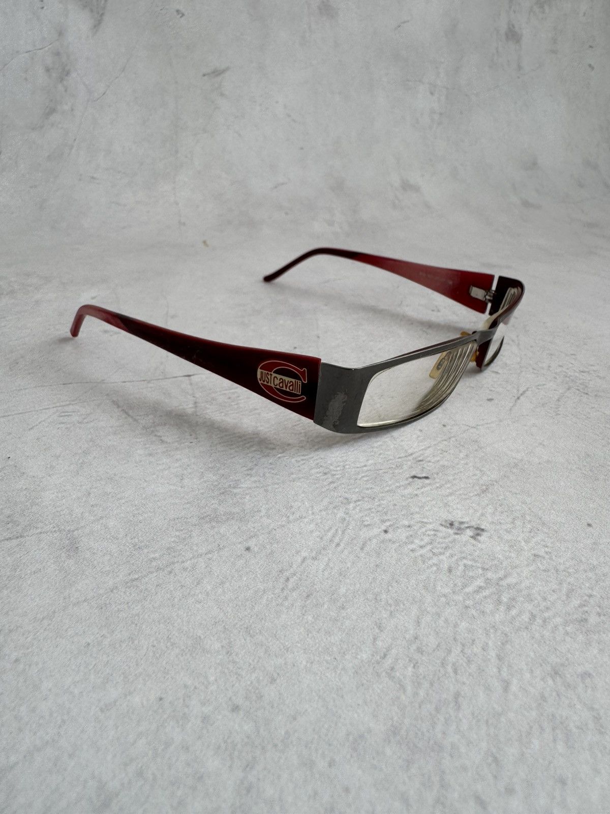 Just Cavalli Just Cavalli Eyeglasses Frame Made in Italy Red Rectangular Size ONE SIZE - 3 Thumbnail