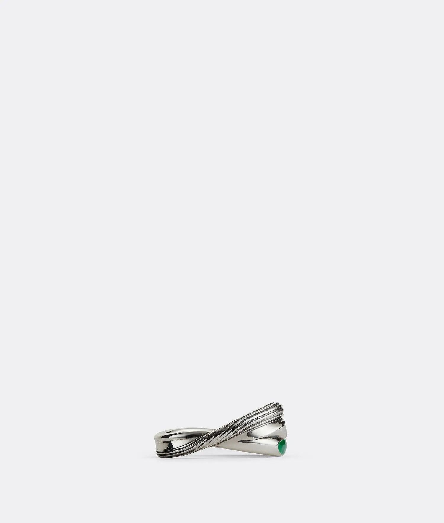 Bottega Veneta o1n1vont0325 Size: 21 / Trio Ring in Silver/Green Size ONE SIZE - 4 Thumbnail