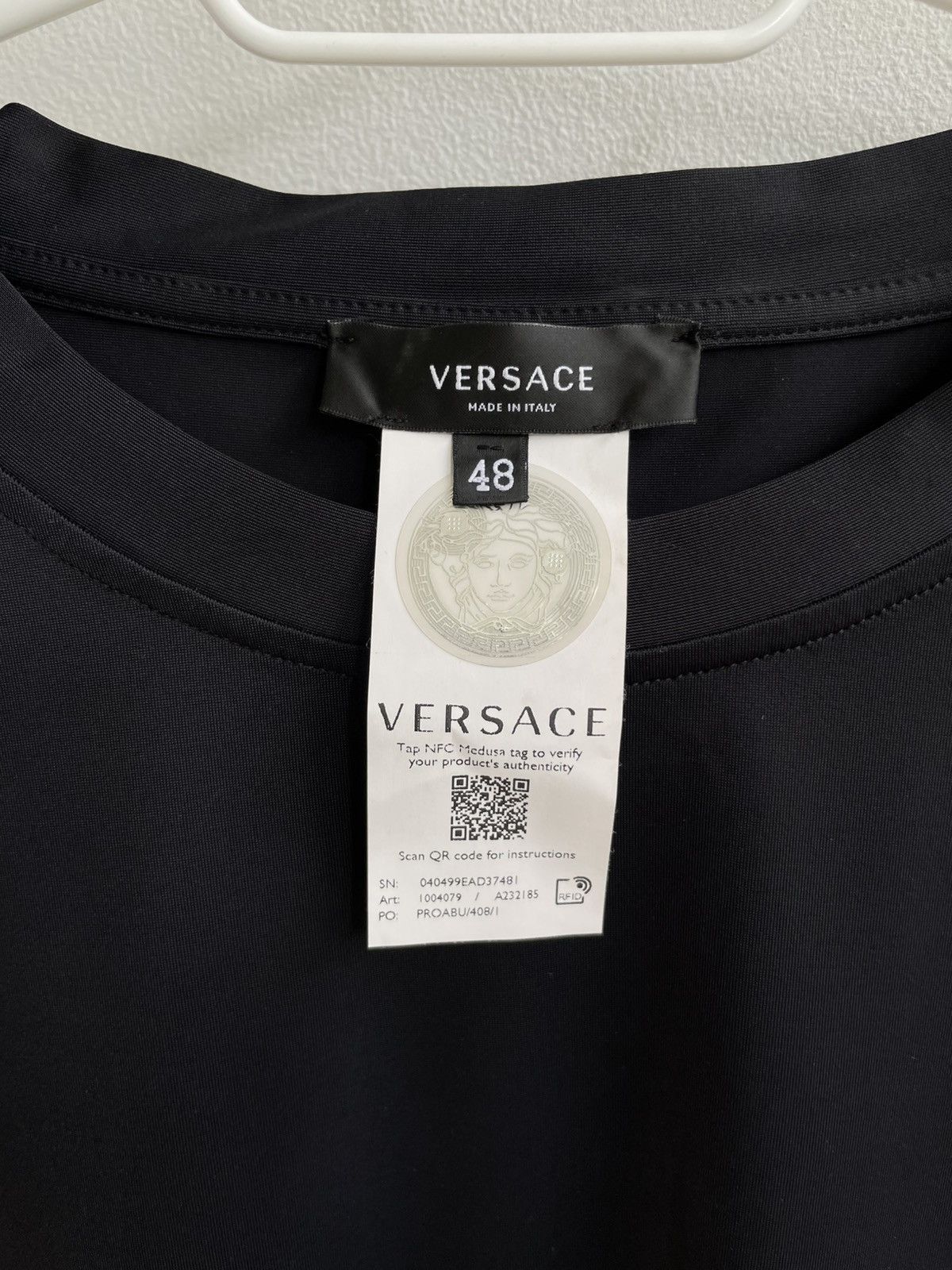 Versace RARE Versace Greca-trim T shirt Tee Black Size US M / EU 48-50 / 2 - 6 Thumbnail
