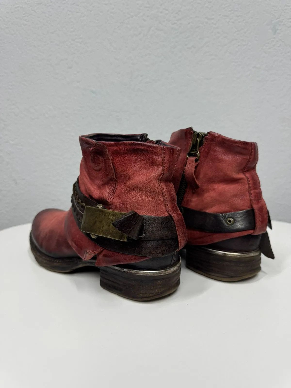 If Six Was Nine Vintage Leather Boots A S 98 Ankle Hight shoes Guidi Style Size US 7 / IT 37 - 7 Thumbnail