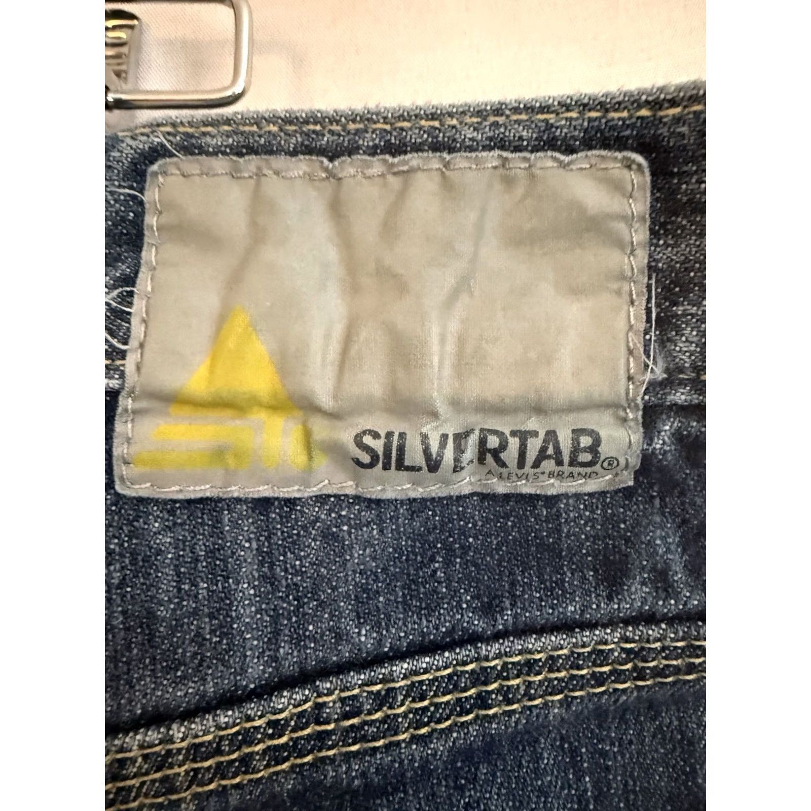 Denime VINTAGE SilverTab Mens Jeans Shorts Size 40 Denim Baggy Carpenter 90s Grunge Blue"} Size US 40 / EU 56 - 3 Thumbnail