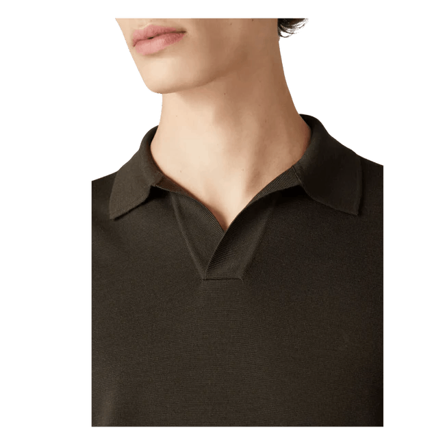 Loro Piana o1w1db10126 FAL5279 Buttonless Polo Shirt in Pine Grove Size US XL / EU 56 / 4 - 4 Thumbnail