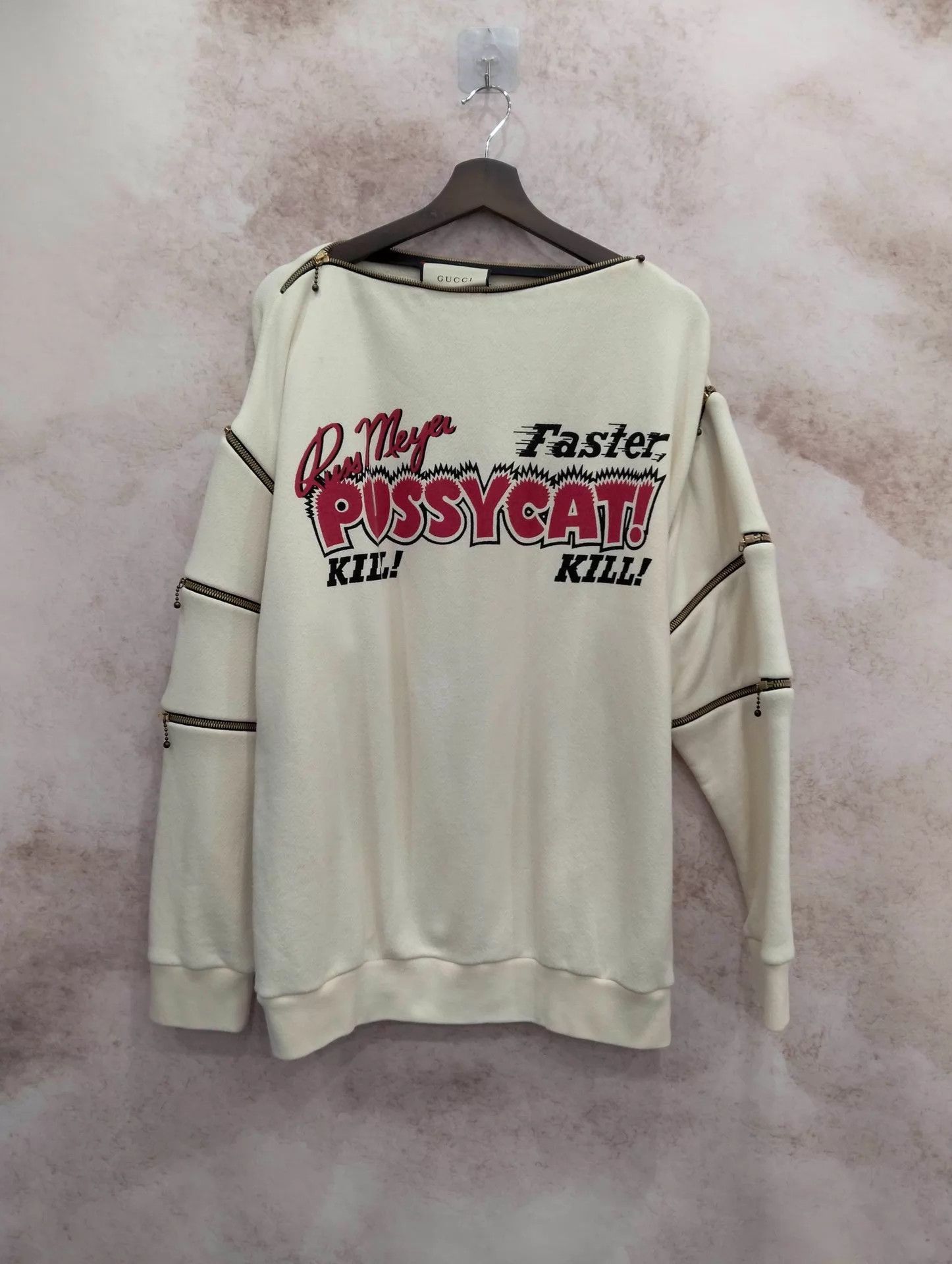 Gucci GUCCI Pussycat Collab 95New Zip Sweatshirt L Size L / US 10 / IT 46 - 1 Thumbnail