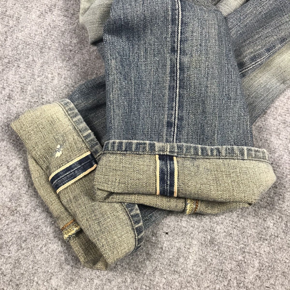 Japanese Brand BAGGY EDWIN SELVAGE DISTRESSED DENIM PANTS Size US 30 / EU 46 - 14 Thumbnail
