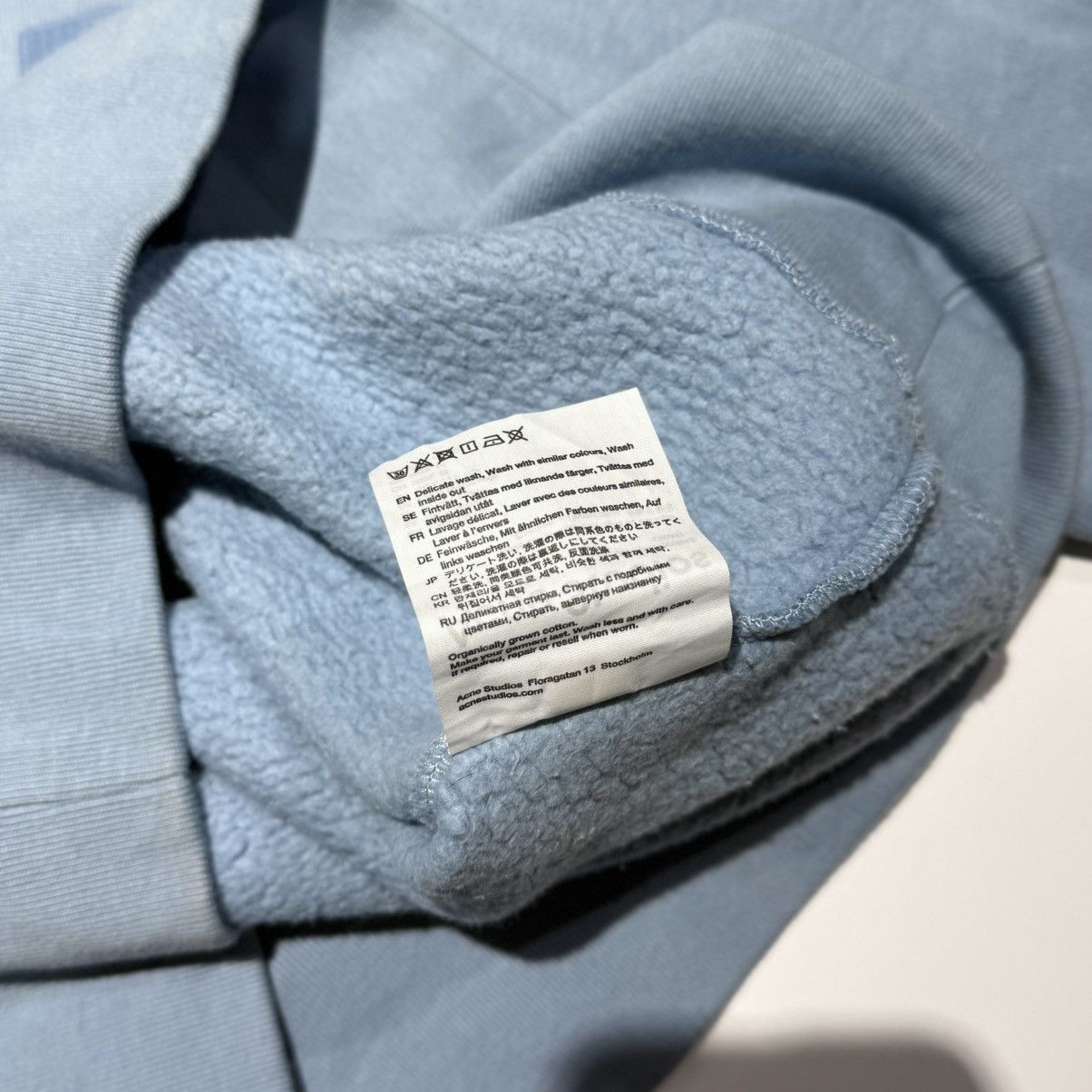 Acne Studios Acne Studios Mineral Blue Face Logo Half-Zip Sweater Size US S / EU 44-46 / 1 - 7 Thumbnail