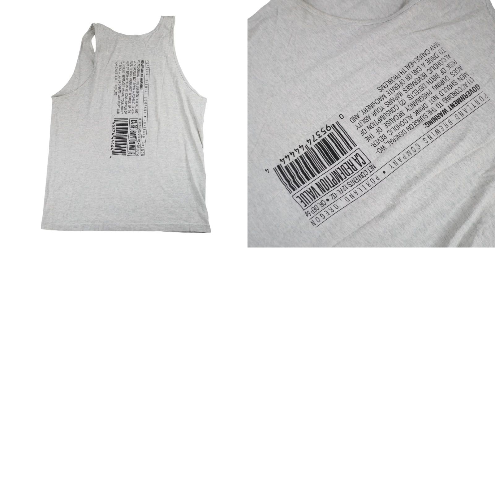 Vintage VINTAGE Portland Brewing Co. Mt. Hood Beer Mens Tank Top Gray L Graphic Shirt Size US L / EU 52-54 / 3 - 8 Thumbnail