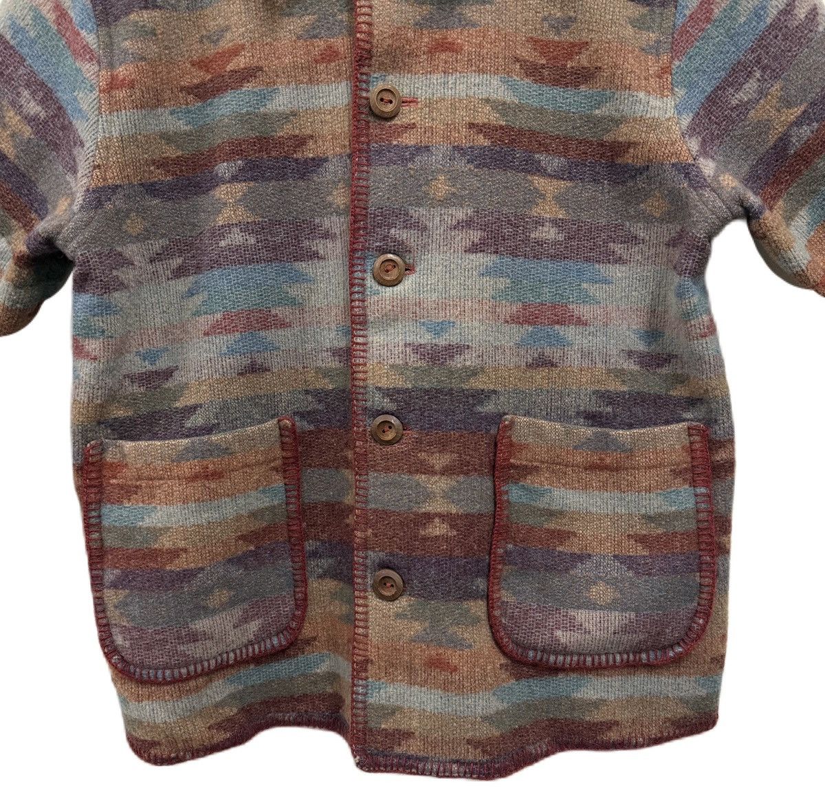 Vintage Vintage Indio Aztec Navajo Wool Jacket Size US L / EU 52-54 / 3 - 3 Thumbnail