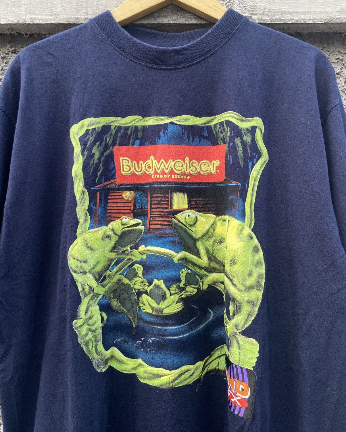 Vintage Vintage 90s Budweiser Chameleon Beer Graphic by Blue Thunder Size US XL / EU 56 / 4 - 4 Thumbnail