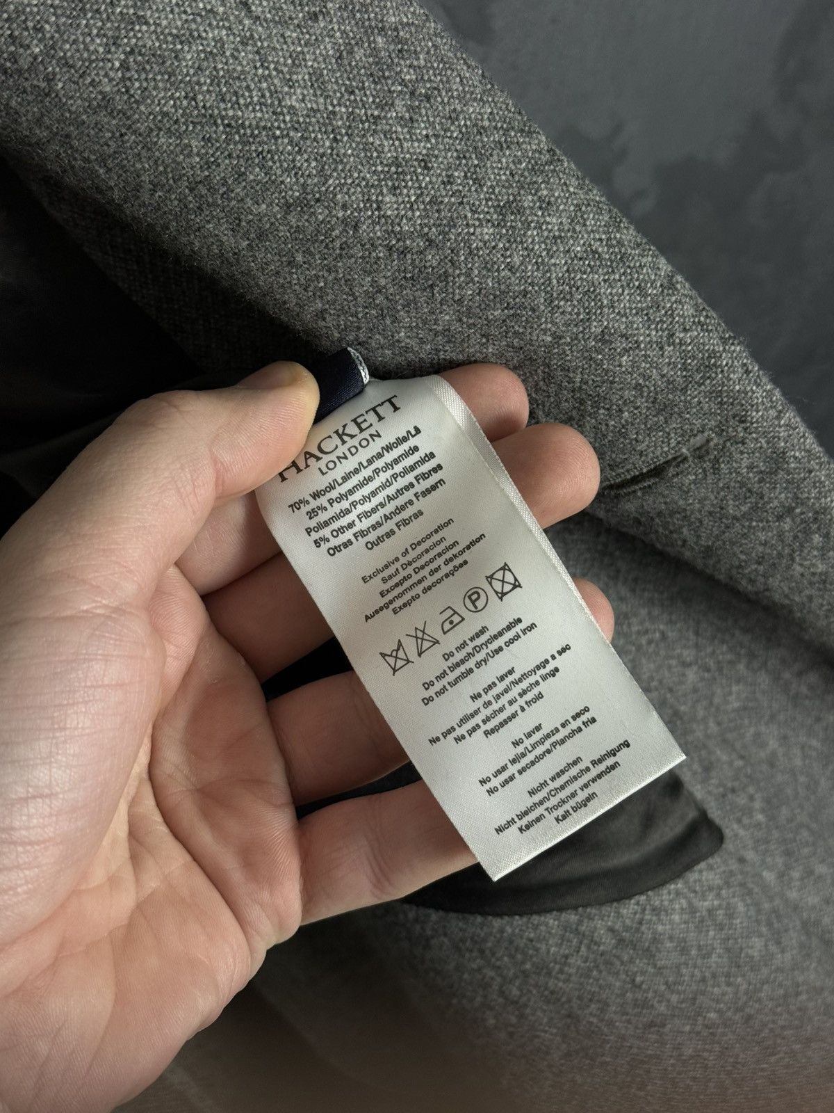 Hackett Men’s Hackett London Gray Wool Coat Size 54 Size US L / EU 52-54 / 3 - 21 Thumbnail