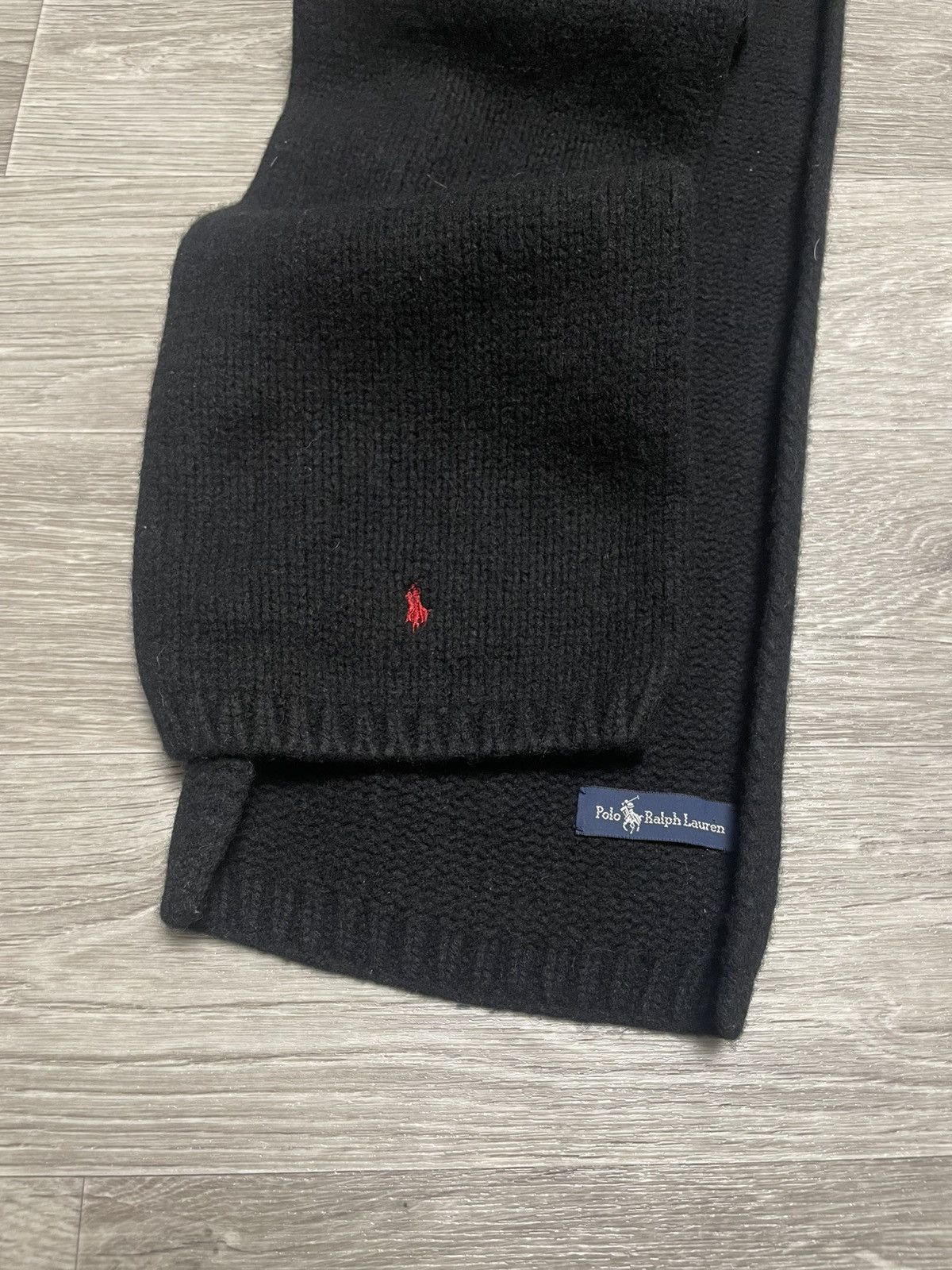 Polo Ralph Lauren Vintage Polo Ralph Lauren Black Scarf Size ONE SIZE - 2 Thumbnail