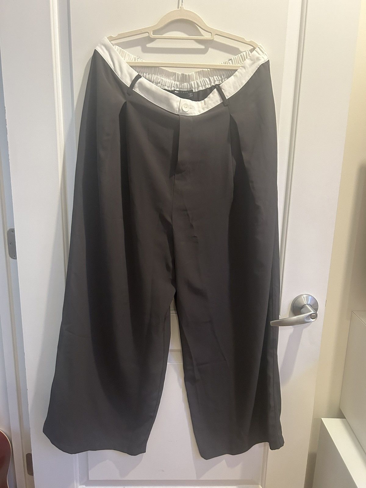 Asos ASOS DESIGN wide leg dad/work pants - charcoal Size 36" / US 14 / IT 50 - 1 Thumbnail