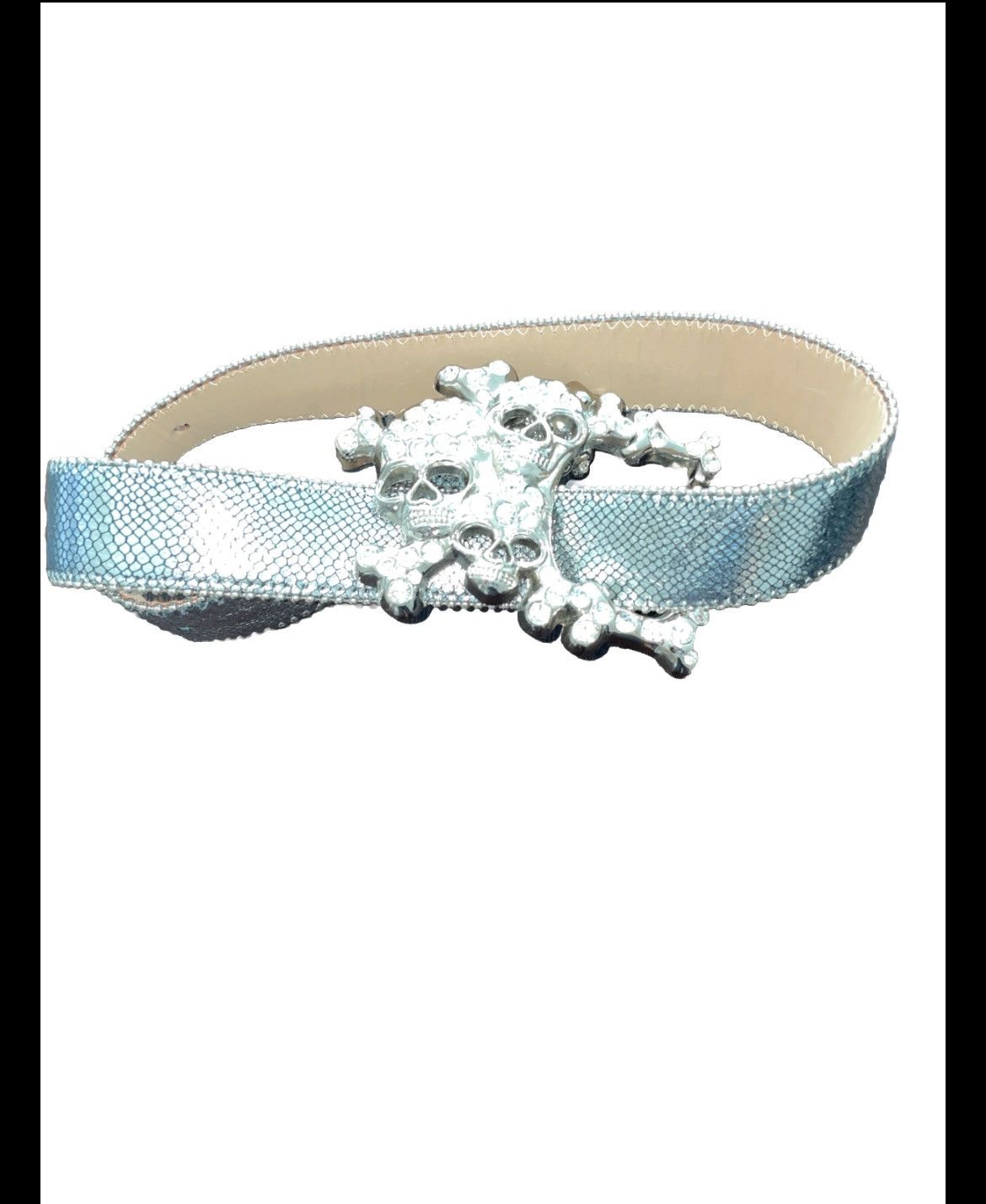 B.B. Simon BB Simon Skull face scaly belt Size 32 - 1 Thumbnail