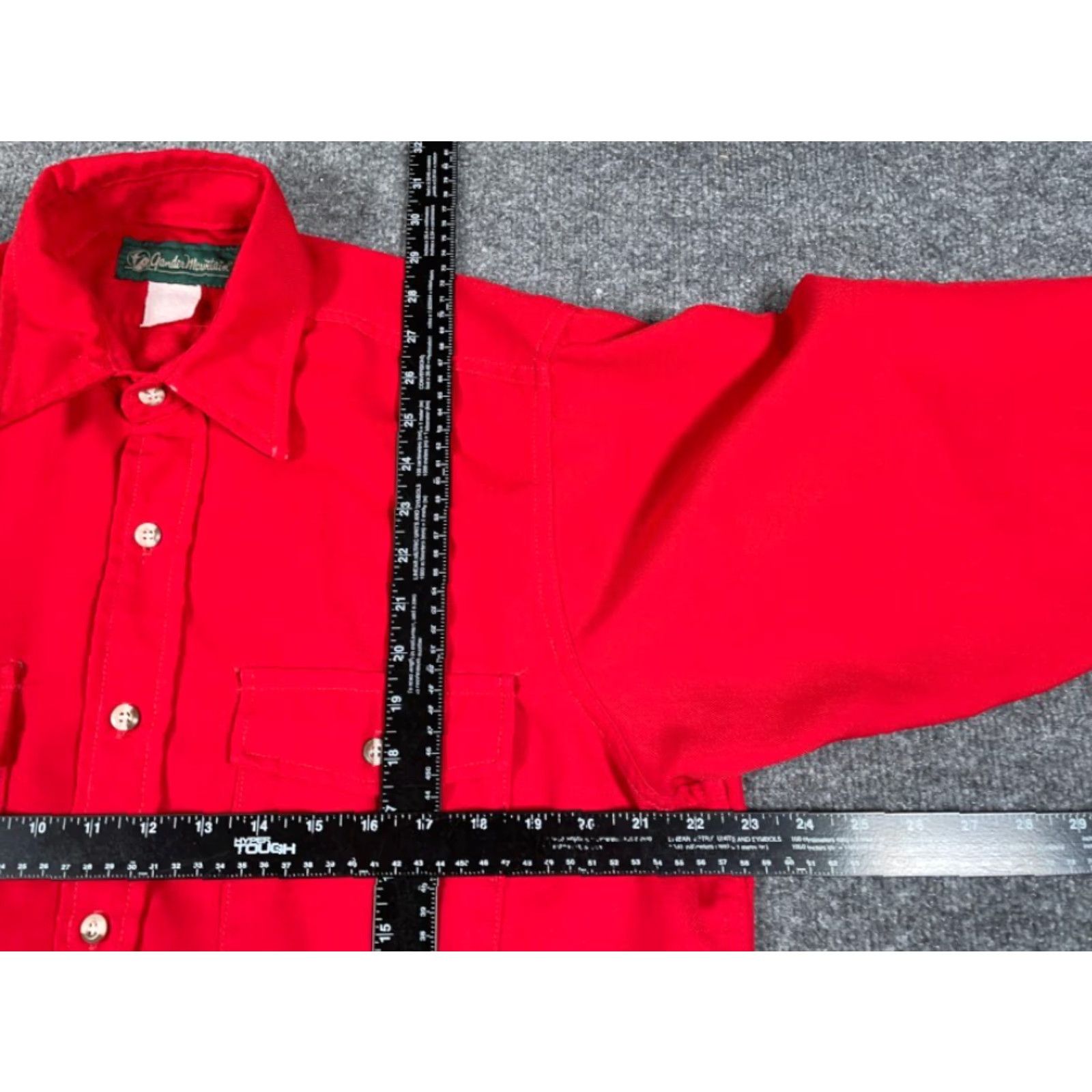 Vintage VTG 90s Gander Mountain Twill Work Shirt Adult Large XL Red Midweight Outdoor Mens Button-Front Collar Shirt Size US L / EU 52-54 / 3 - 4 Thumbnail
