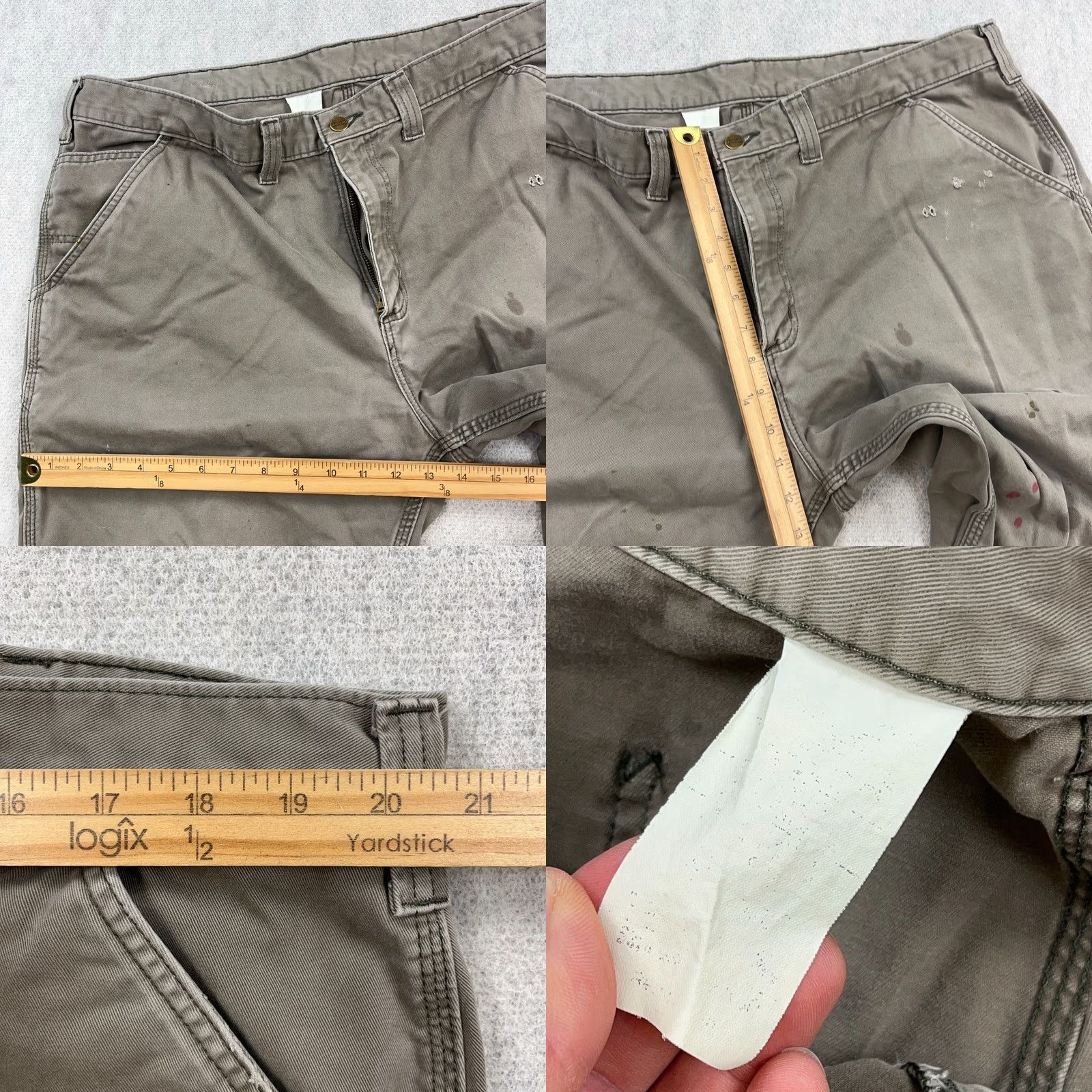 Carhartt VINTAGE Carhartt Pants Men 40x28 Carpenter Gray Twill Baggy Faded Distressed Relaxed Size US 40 / EU 56 - 9 Thumbnail