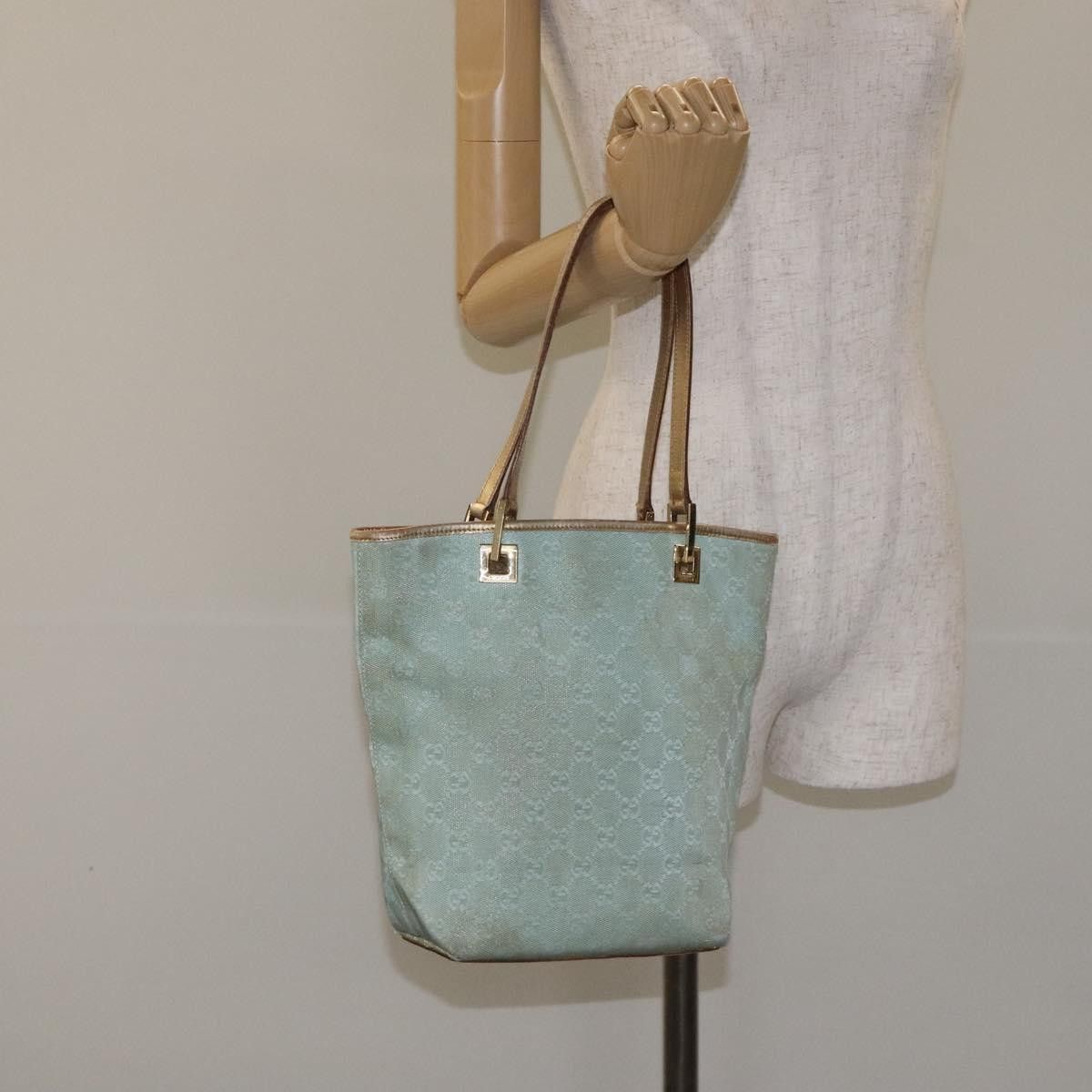 Gucci GUCCI GG Canvas Tote Bag Nylon Peppermint Gold 002 002 Size ONE SIZE - 21 Thumbnail
