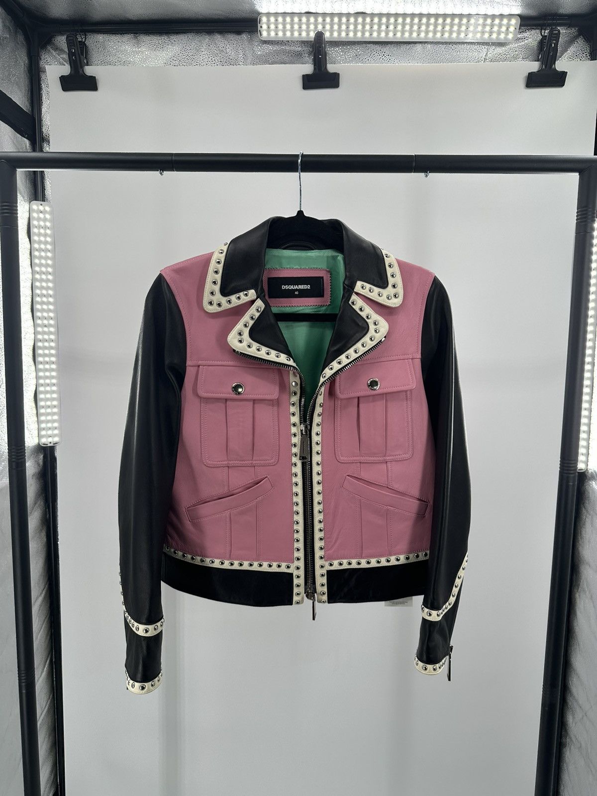 Dsquared2 Dsquared2 Leather Studded Biker Jacket Size S / US 4 / IT 40 - 4 Thumbnail