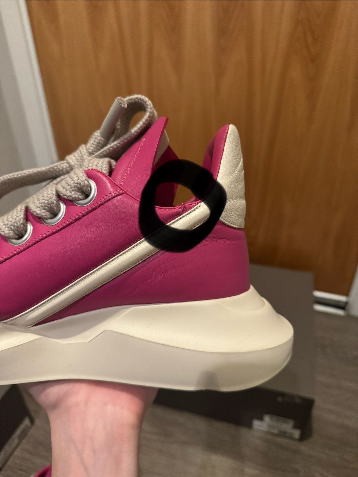 Rick Owens Rick Owens Hot Pink Jumbo Lace Geth Runner Sneakers Size 44 Size US 11 / EU 44 - 7 Thumbnail
