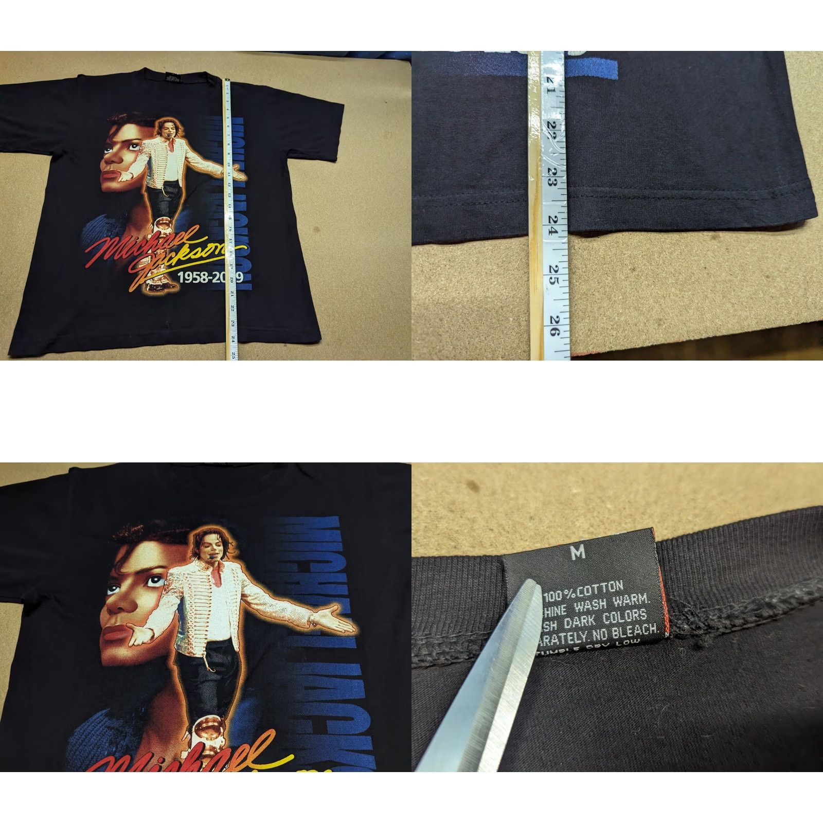 Vintage Hot Ice Michael Jackson Memorial T-Shirt Medium 2009 Pop Music Shirt Adult M Black Moisture Wicking Mens Size M / US 6-8 / IT 42-44 - 8 Thumbnail