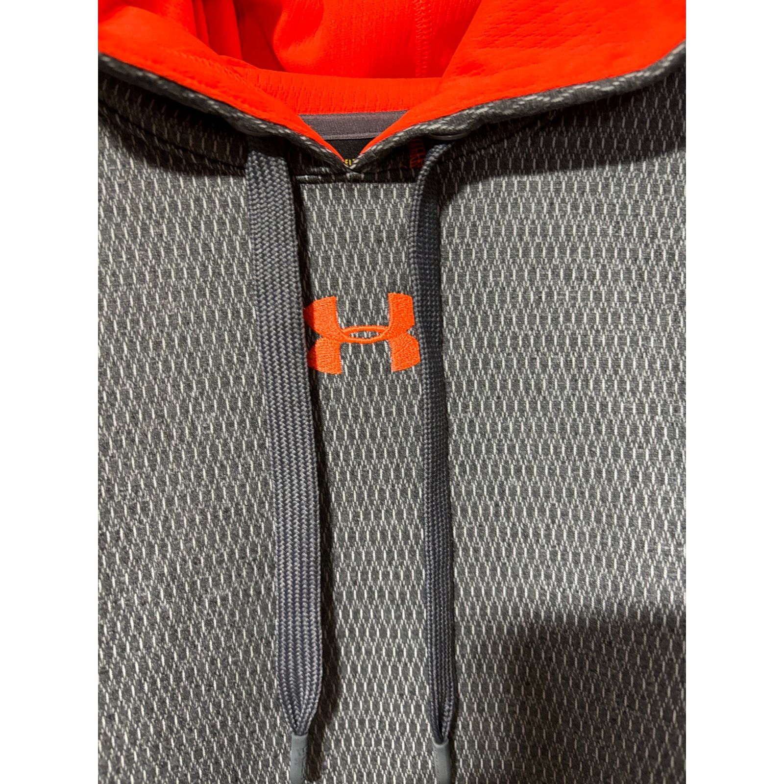 Under Armour UNDER ARMOUR Men's Sweatshirt Hoodie Gray Orange | Size M Size US M / EU 48-50 / 2 - 3 Thumbnail