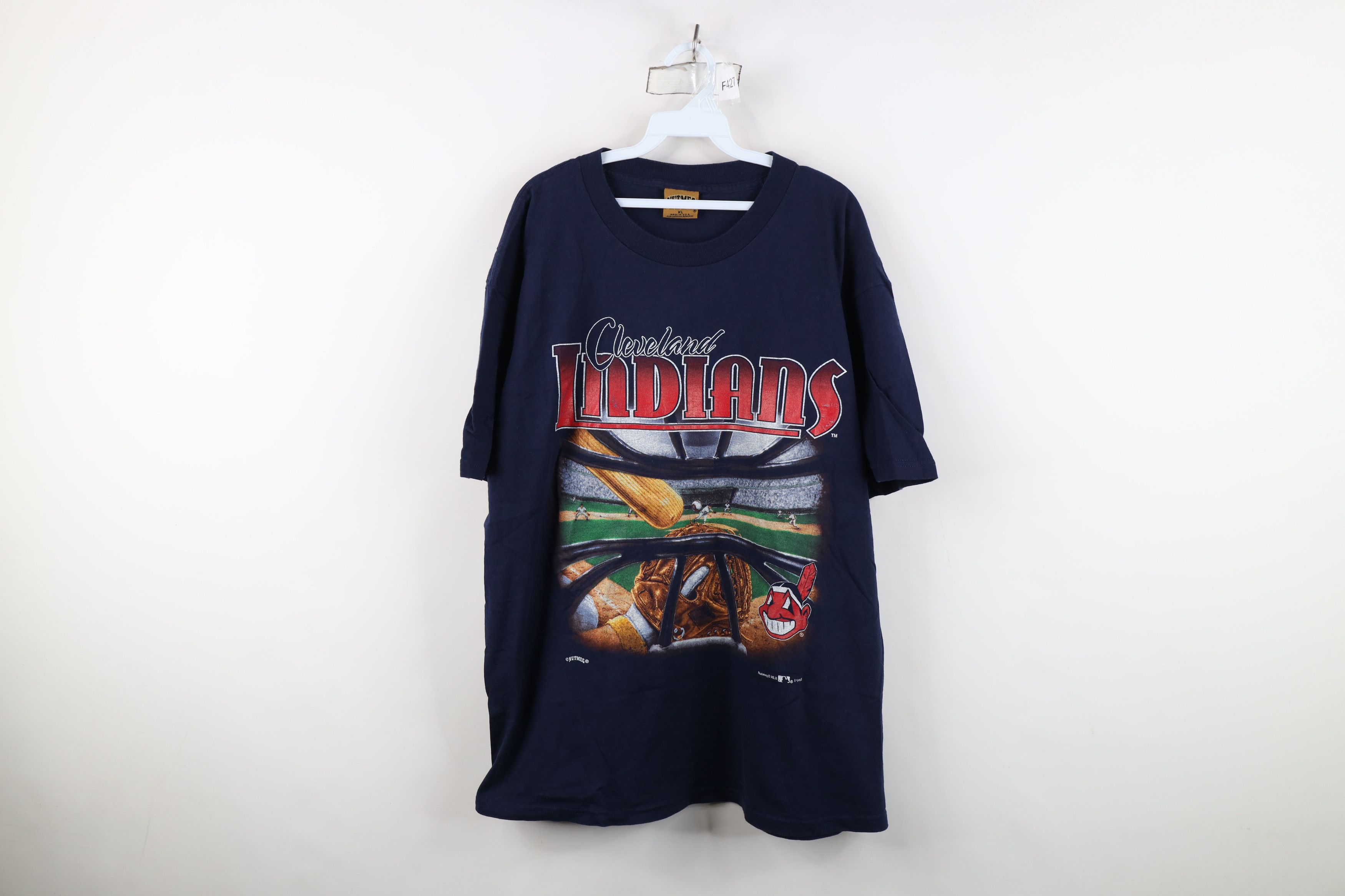 Vintage Vintage 90s Wahoo Cleveland Indians Baseball T-Shirt USA Size US XL / EU 56 / 4 - 1 Thumbnail