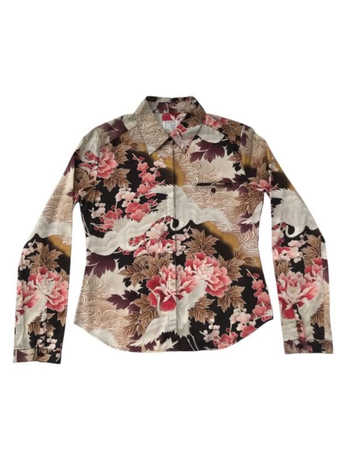 Designer × Japanese Brand × Takeo Kikuchi Takeo Kikuchi Floral Shirt Size S / US 4 / IT 40 - 2 Thumbnail