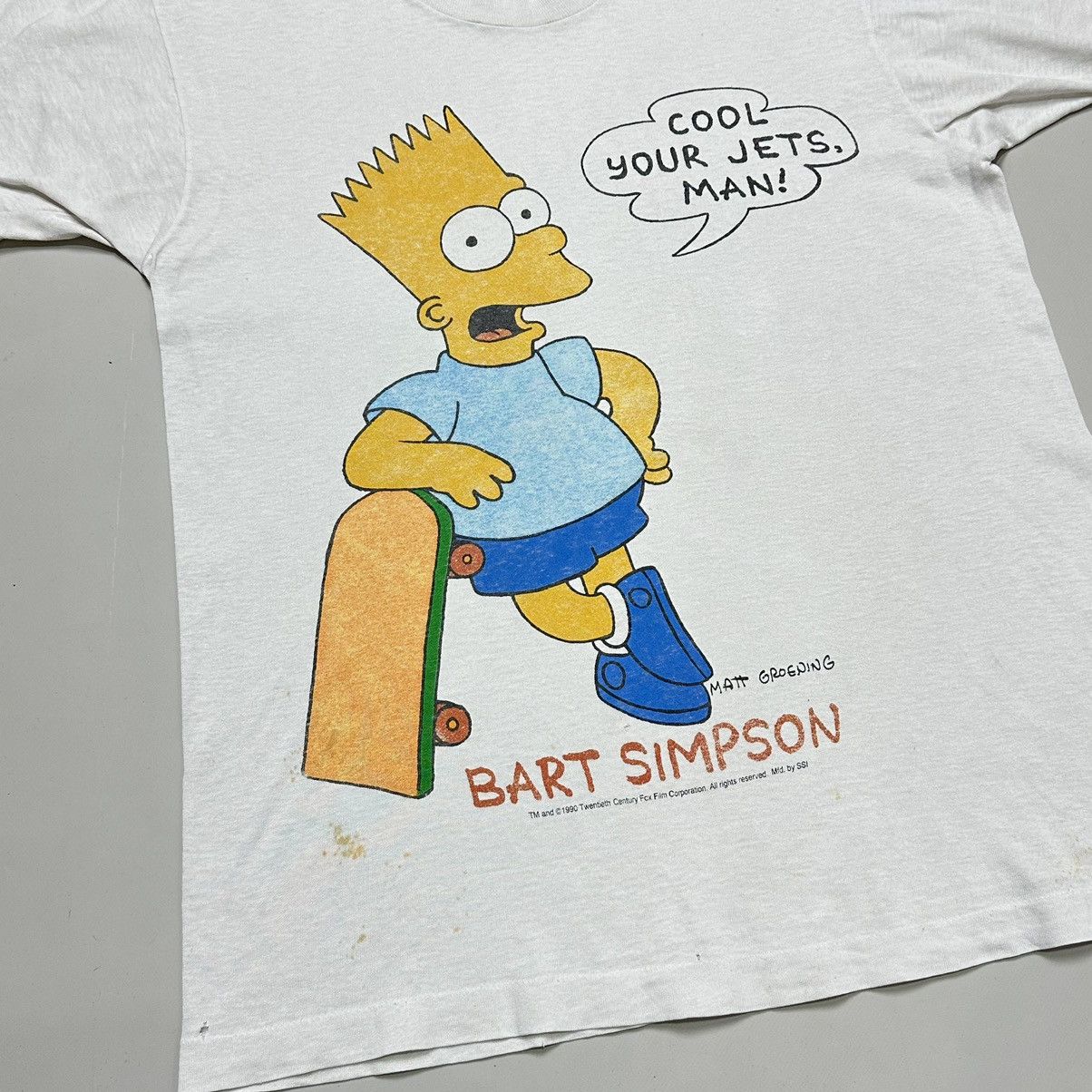 The Simpsons Vintage thrashed distressed THE SIMPSONS 1990 bart t-shirt Size US XL / EU 56 / 4 - 2 Thumbnail
