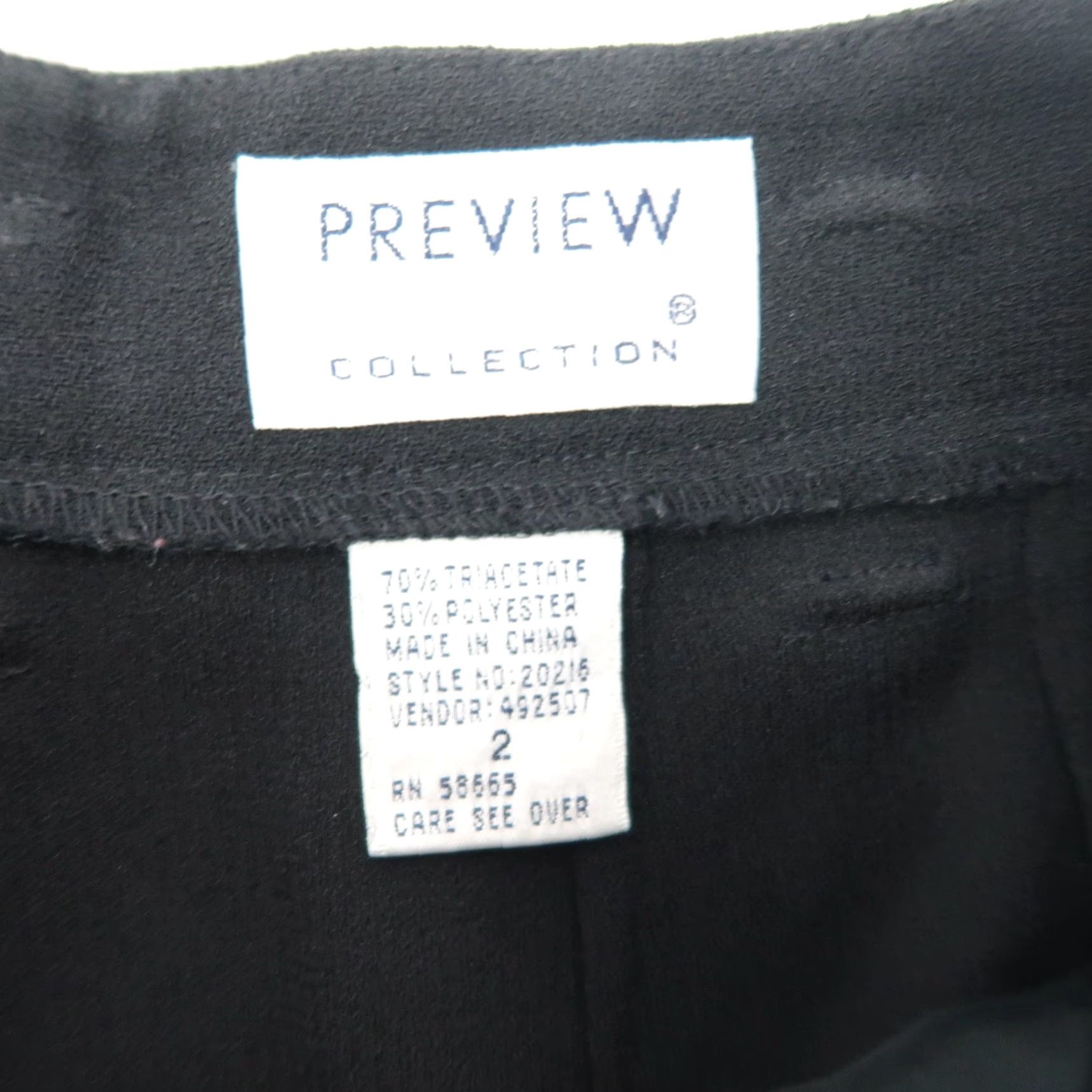 Vintage VINTAGE Preview Black High Rise Pleat Front Straight Leg Pants 24" 90s Workwear Womens Size 26" / US 2 / IT 38 - 4 Thumbnail
