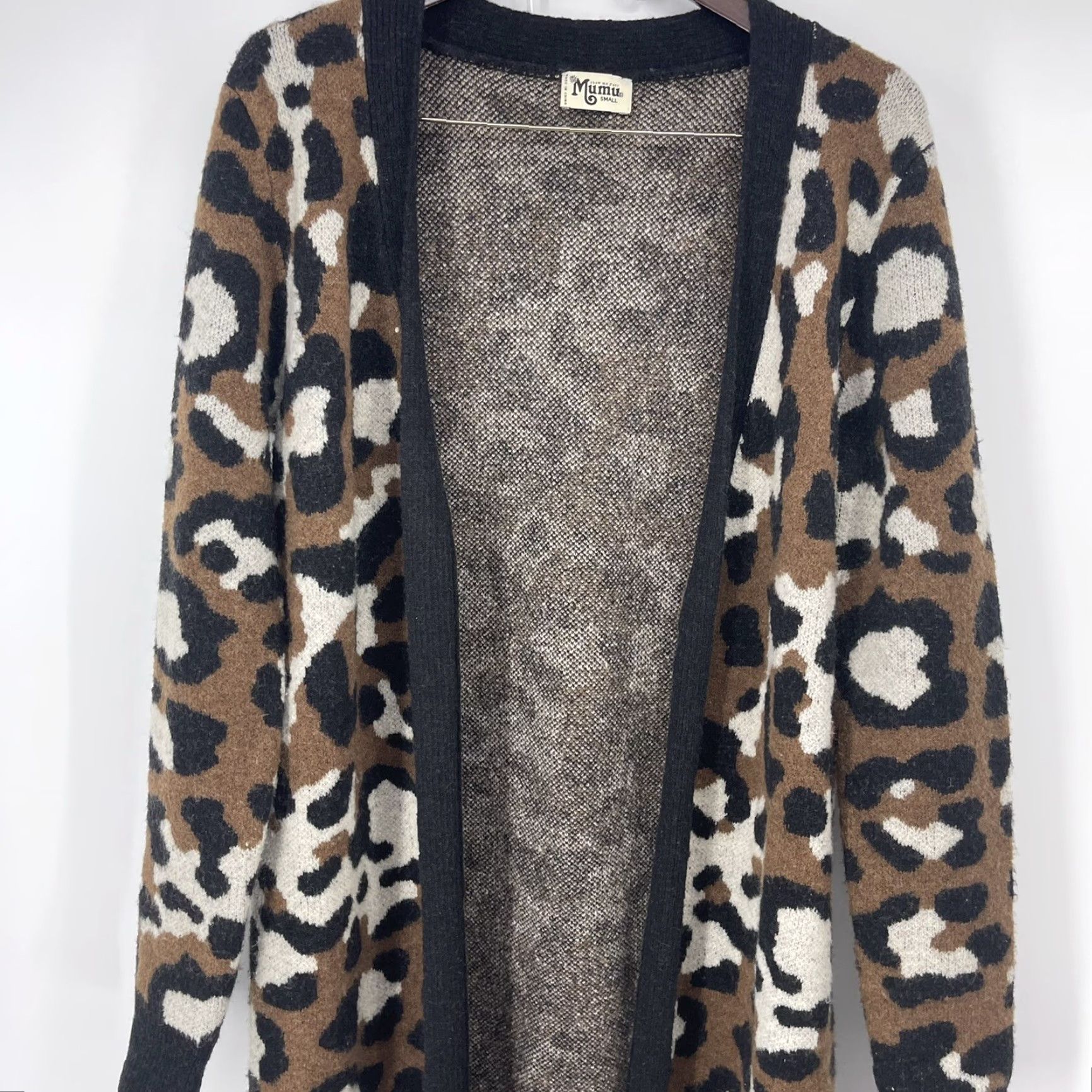 Show Me Your MuMu Mumu Cardigan Womens Small Duster Cheetah Leopard Print Sweater READ y2k Boho Size S / US 4 / IT 40 - 5 Thumbnail