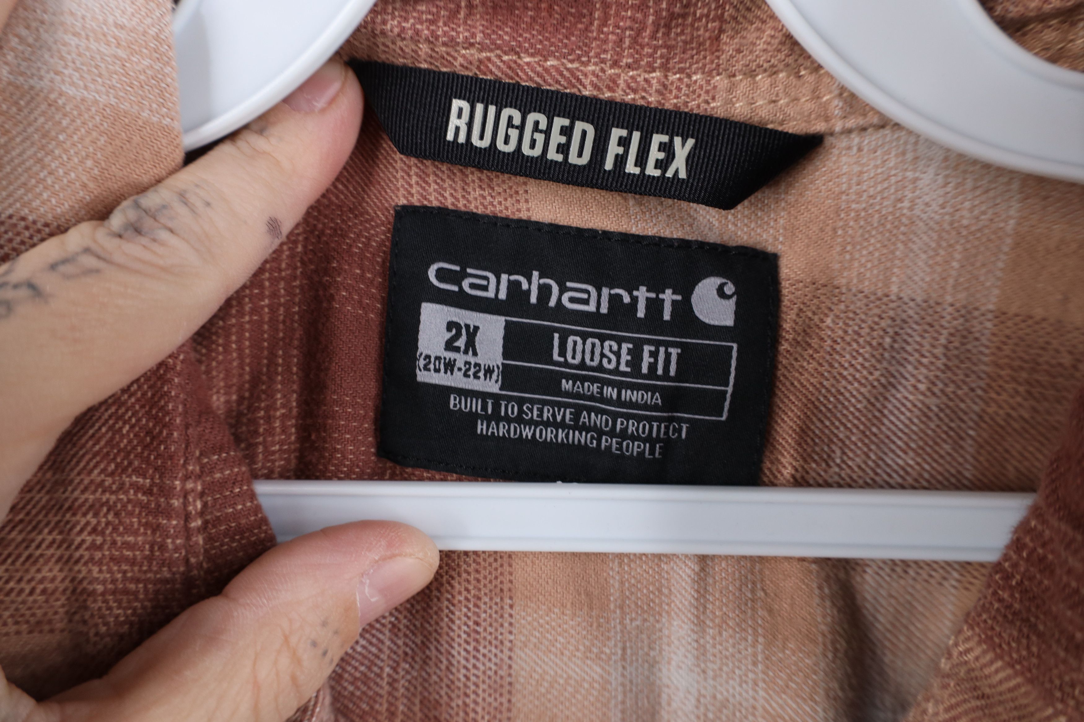 Carhartt Vintage Y2K Carhartt Flex Flannel Collared Button Shirt Size XXL / US 16-18 / IT 52-54 - 9 Thumbnail