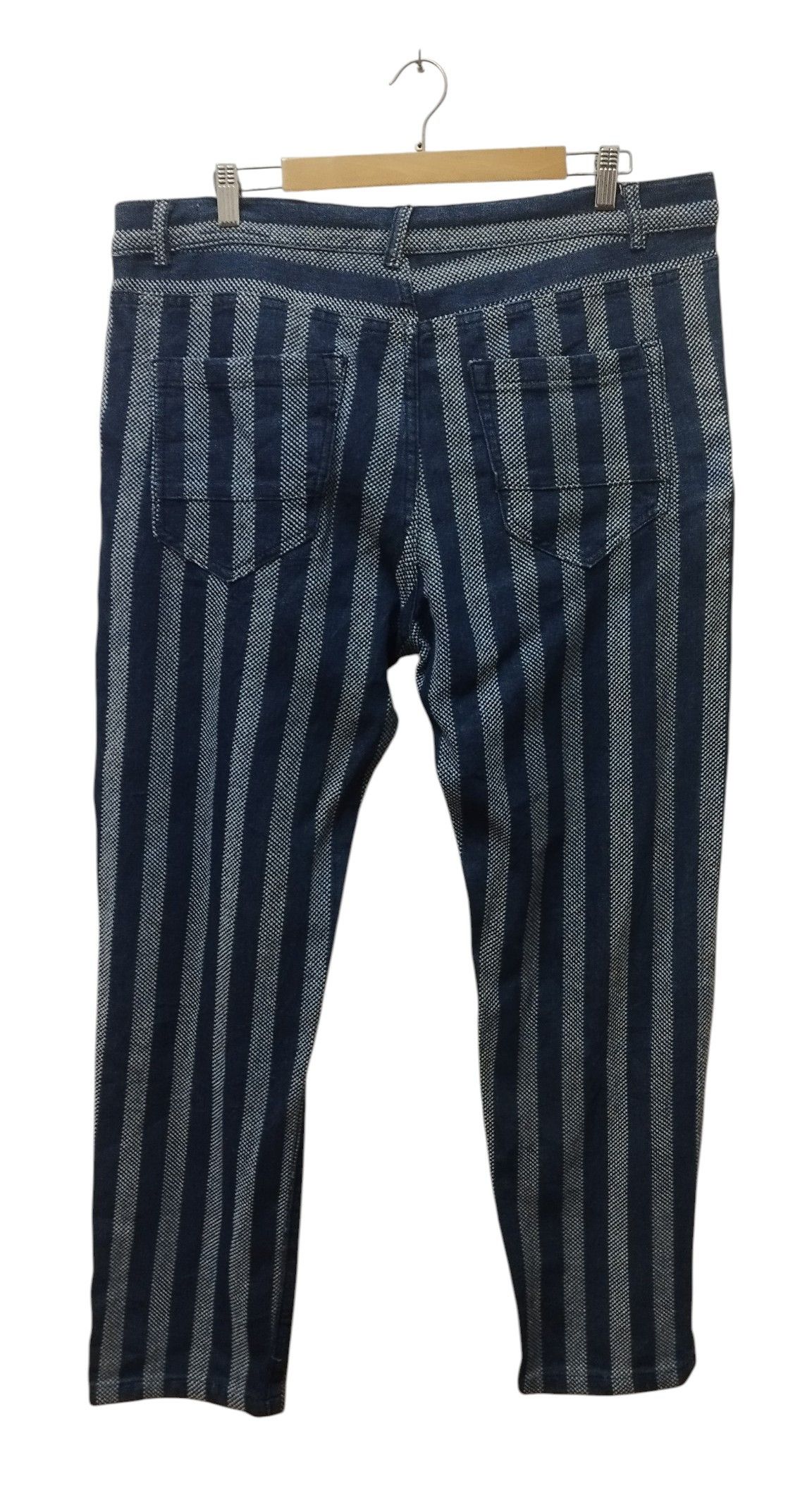 Japanese Brand Kapital Sashiko Stripes Denim Pant The Rinsingrun Blue Size US 39 - 3 Thumbnail