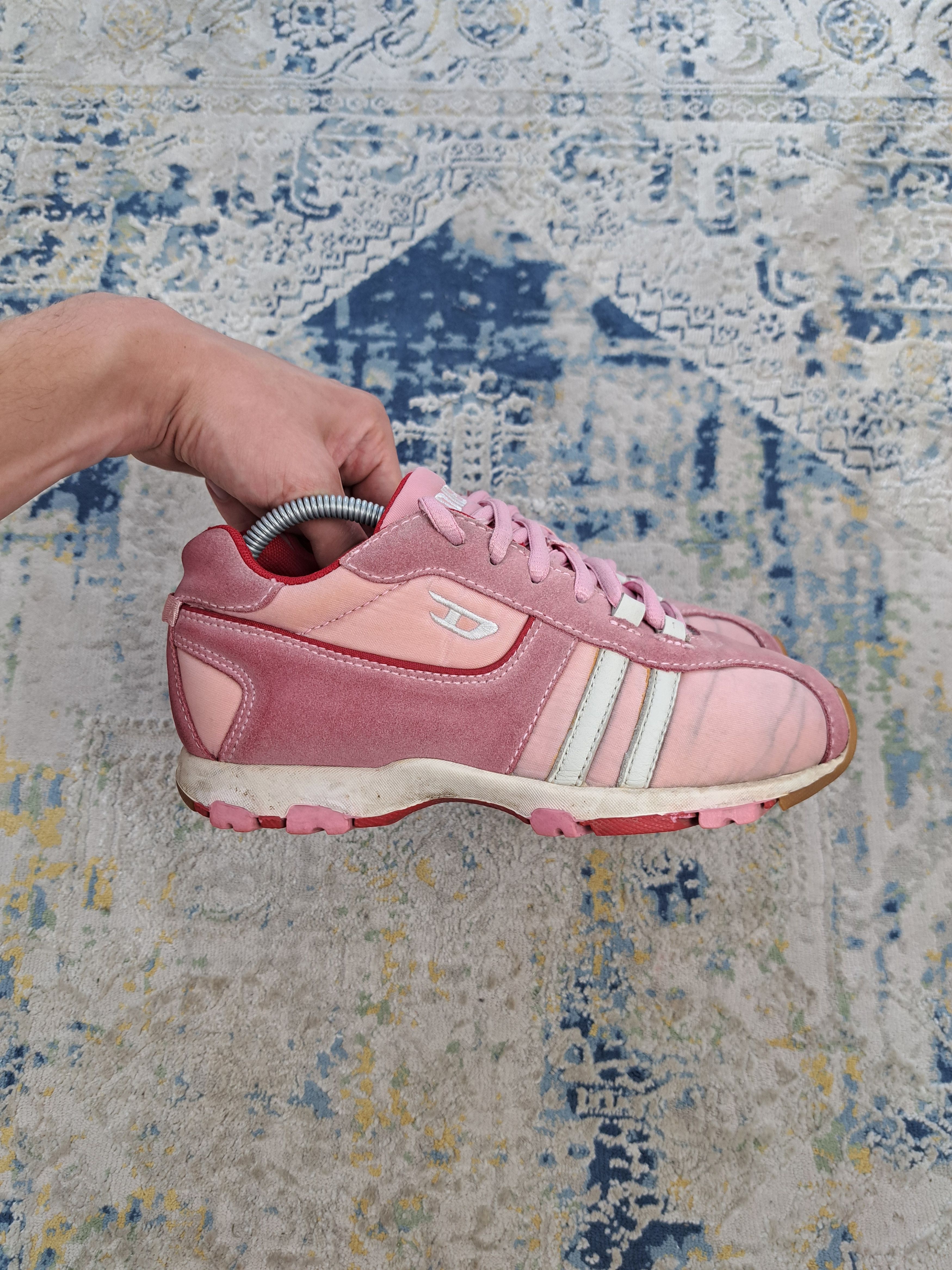 Diesel Vintage Diesel Psyke Pink Oversize Sneakers Avant Garde Size US 7 / IT 37 - 3 Thumbnail