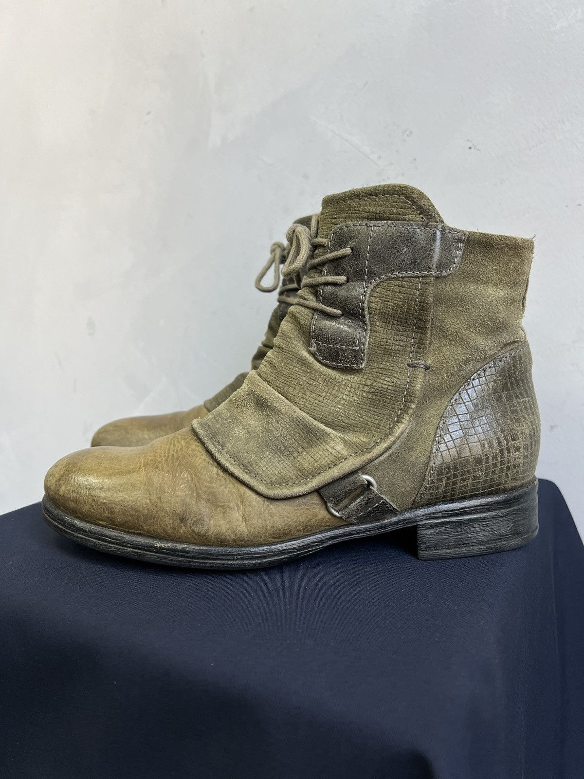 A.S.98 Avant garde leather ankle moto boots guidi style 90s Size US 7.5 / EU 40-41 - 1 Thumbnail