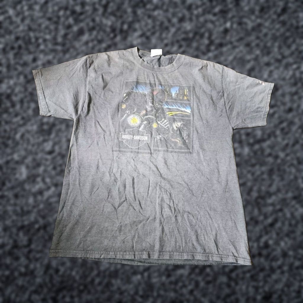 Harley Davidson Harley Davidson Georgia Biker Graphic T Shirt Gray Short Sleeve Adult Unisex Motorcycle Size US L / EU 52-54 / 3 - 1 Thumbnail
