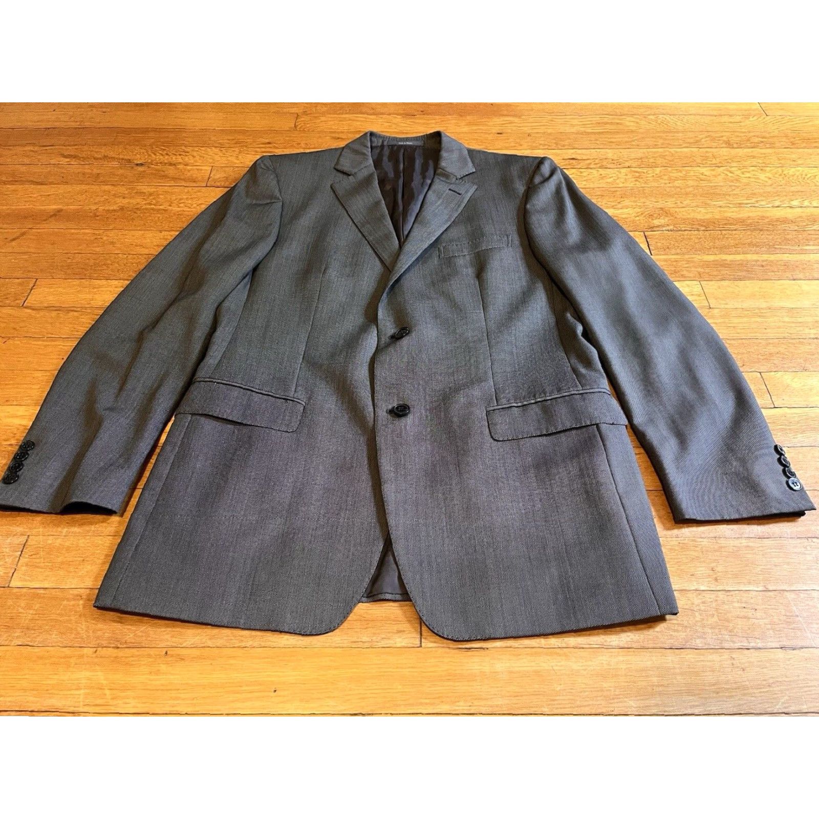 Ermenegildo Zegna Zegna Blazer Men’s 52L Grey Wool Jacket Blazer Mens 52L Grey Wool Solid Vintage? No. Size 52R - 2 Thumbnail