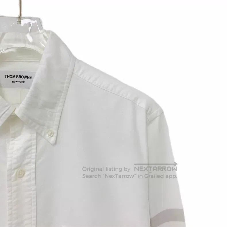 Thom Browne Thom Browne Long-sleeved shirt with single row of buttons Size US M / EU 48-50 / 2 - 3 Thumbnail