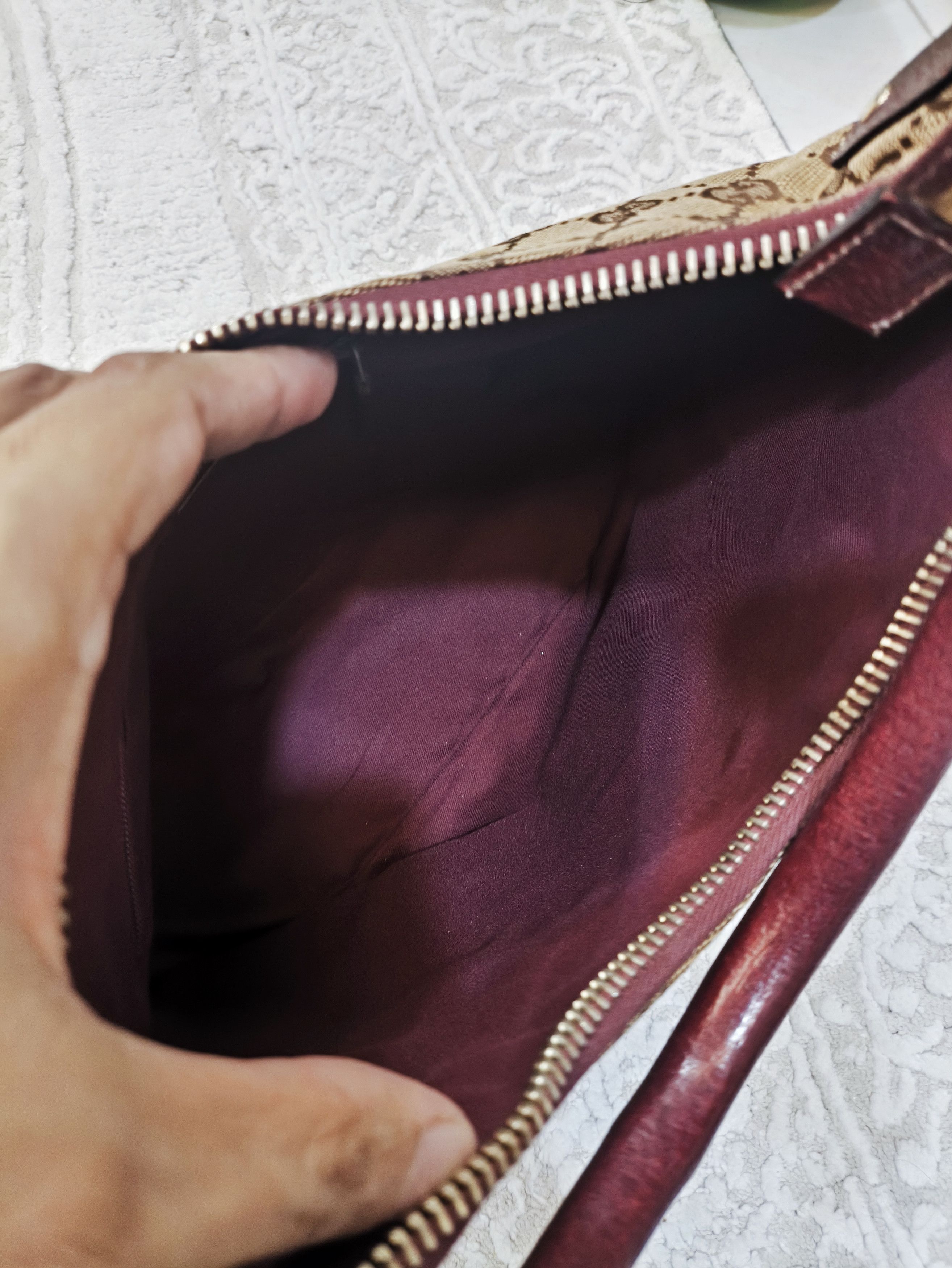 Gucci Gucci GG Canvas Handtasche Red Leinwand Shoulder Bag Size ONE SIZE - 9 Thumbnail