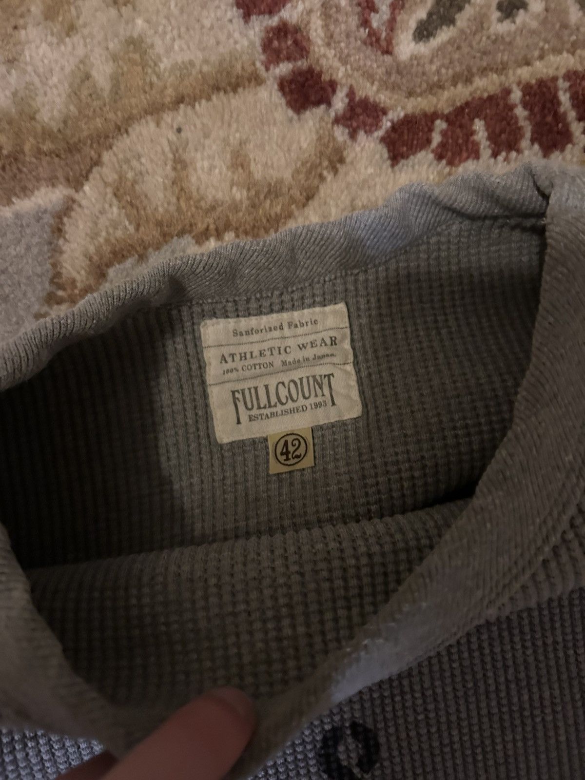 Full Count & Co. Full Count Waffle Knit Size US L / EU 52-54 / 3 - 2 Thumbnail
