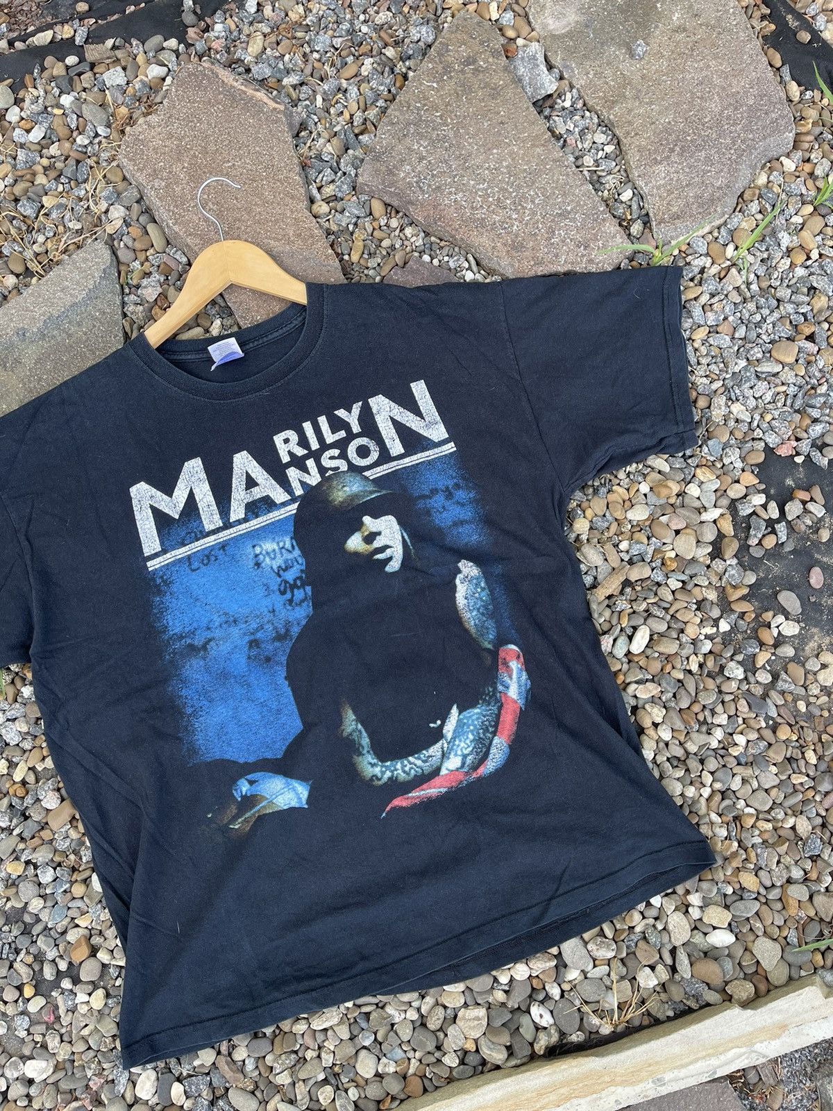 Band Tees × Marilyn Manson × Vintage Marilyn Manson Vintage big logo tee Size US XL / EU 56 / 4 - 6 Thumbnail