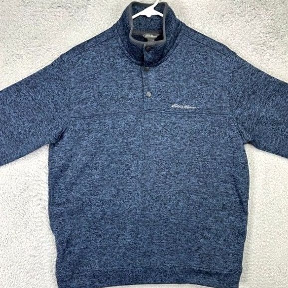Eddie Bauer Eddie Bauer Sweater Adult Large Blue Fleece Quarter Snap Pullover Sweatshirt Men Size US L / EU 52-54 / 3 - 2 Thumbnail