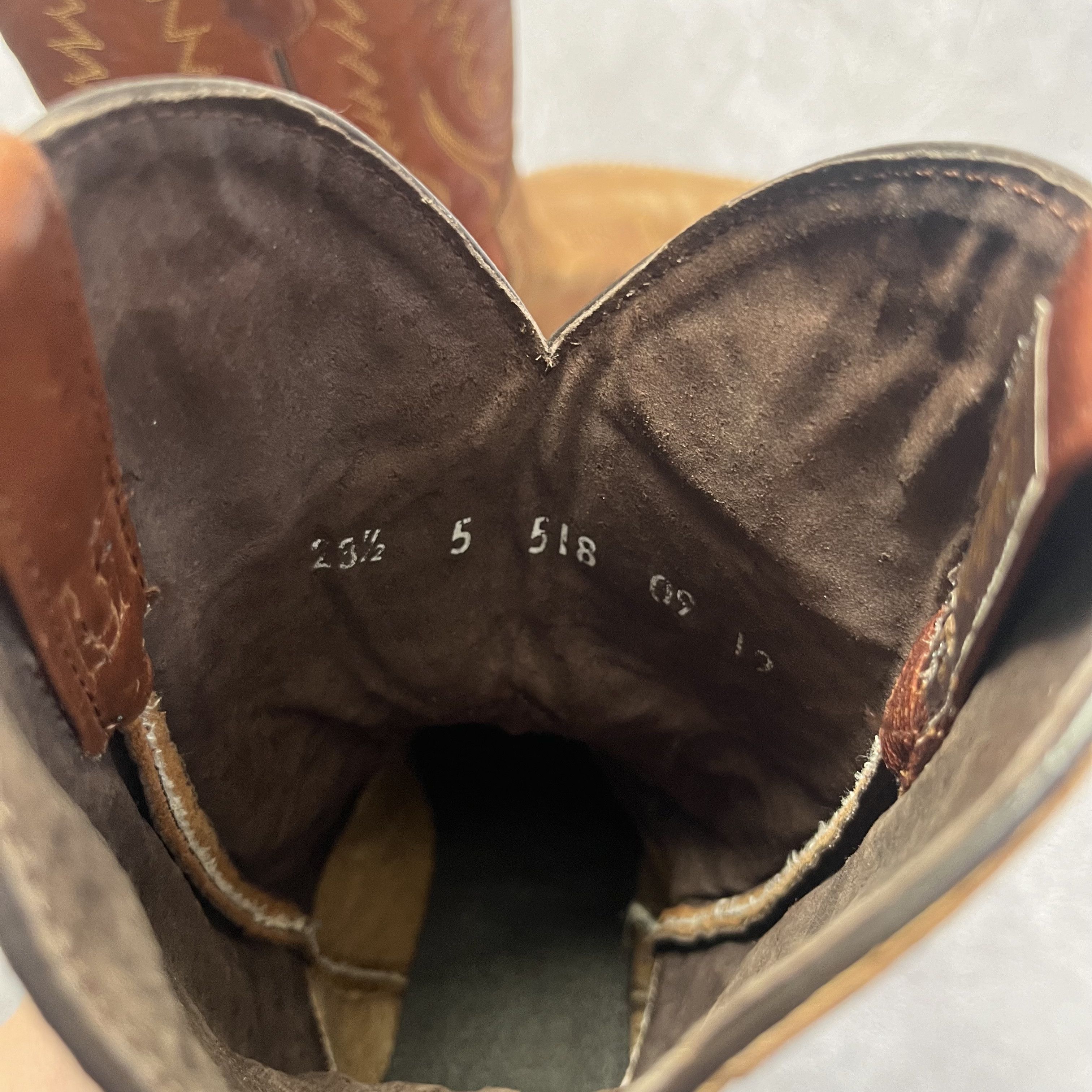 Vintage Caballo Dorado Western Cowboy Boots Brown Leather 23.5 Size US 6.5 / IT 36.5 - 7 Thumbnail