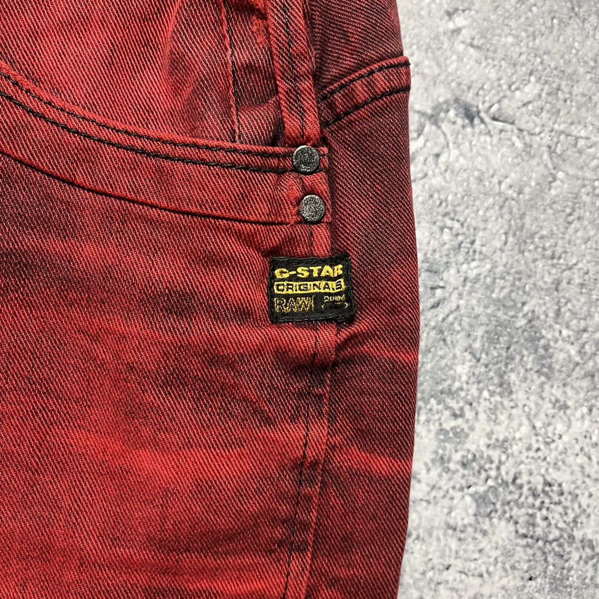 G-Star Vintage G-Star Raw Red Denim Tavi Mini Skirt Y2K Streetwear Size 30" / US 8 / IT 44 - 2 Thumbnail