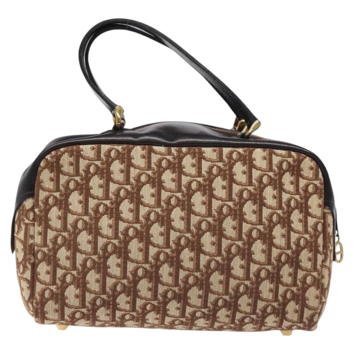 Dior DIOR Trotter Canvas Hand Bag Beige Gold Size ONE SIZE - 3 Thumbnail