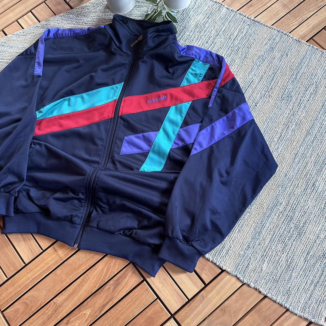 Adidas Vintage 90s Adidas Logo Three Stripes Zip Up Track Jacket Size US XL / EU 56 / 4 - 2 Thumbnail