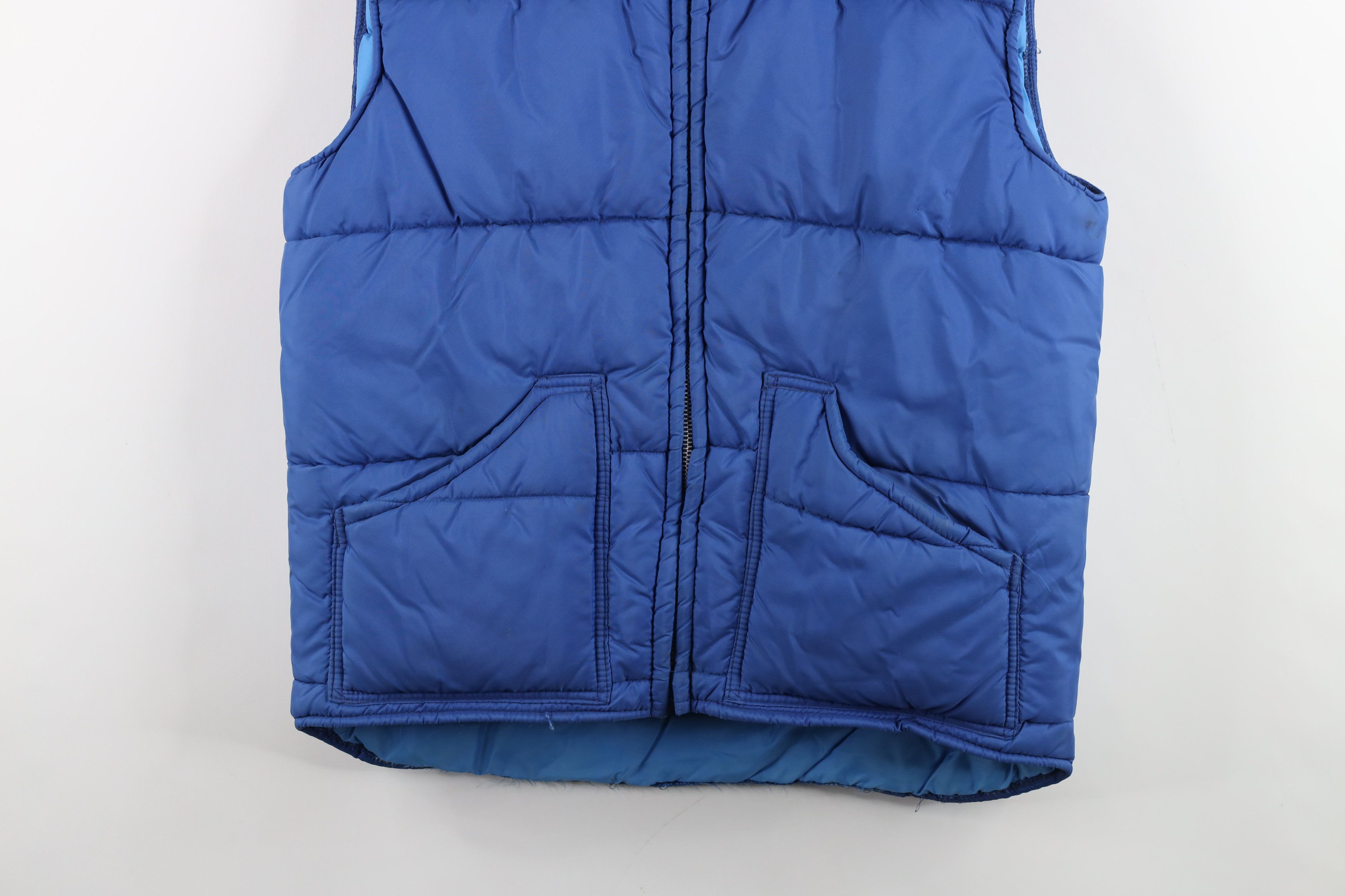 Vintage Vintage 70s Streetwear Blank Puffer Vest Jacket Royal Blue Size US M / EU 48-50 / 2 - 3 Thumbnail