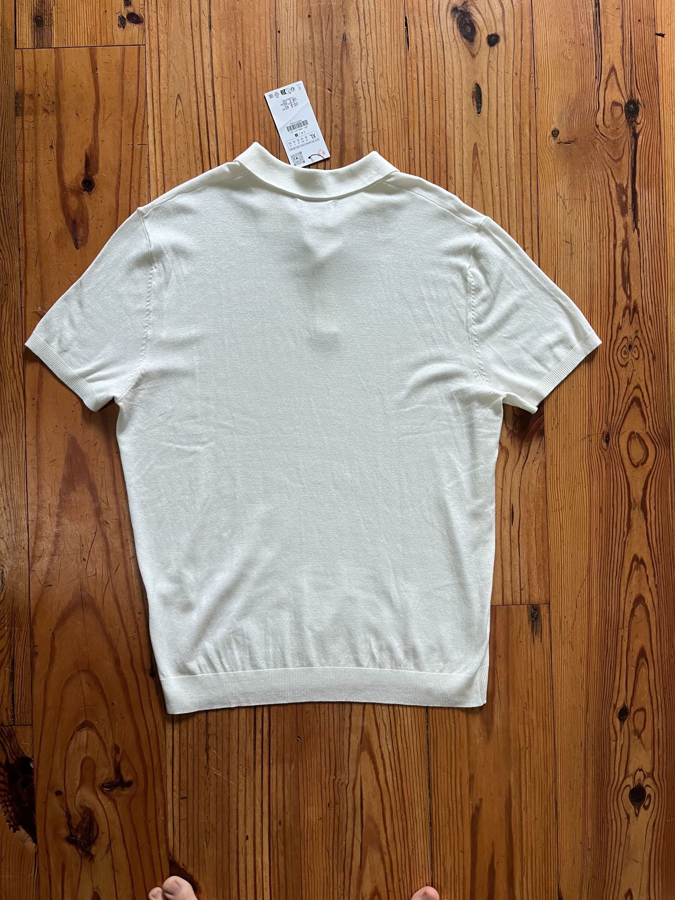 Zara VISCOSE BLEND KNIT POLO SHIRT Size US XL / EU 56 / 4 - 8 Thumbnail