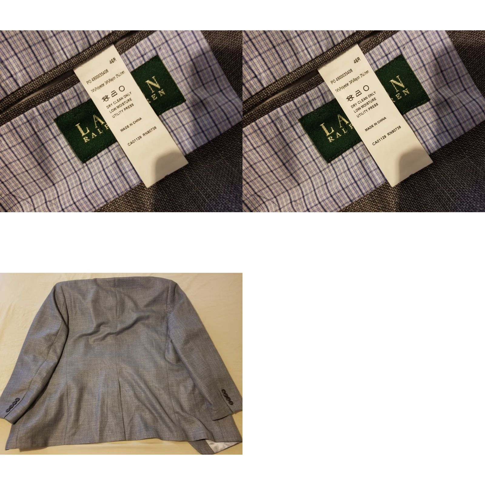 Ralph Lauren Polo Ralph Lauren Sport Blazer 46R Grey Linen Cotton 3-in-1 Jacket Mens Polo Ralph Lauren Sport Gray Blazer 46 Mens Size US XXL / EU 58 / 5 - 8 Thumbnail