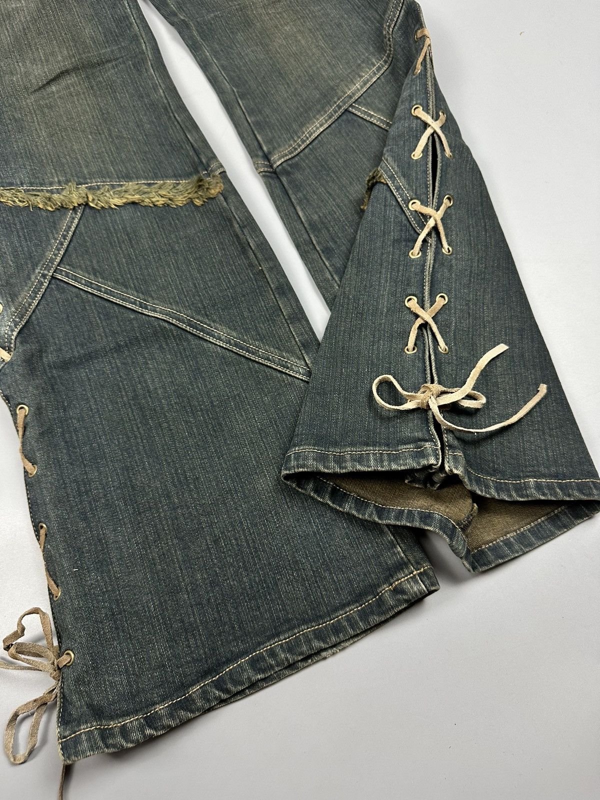 If Six Was Nine Vintage Mer-Lassette Cowboy Flared Denim Size US 31 - 8 Thumbnail