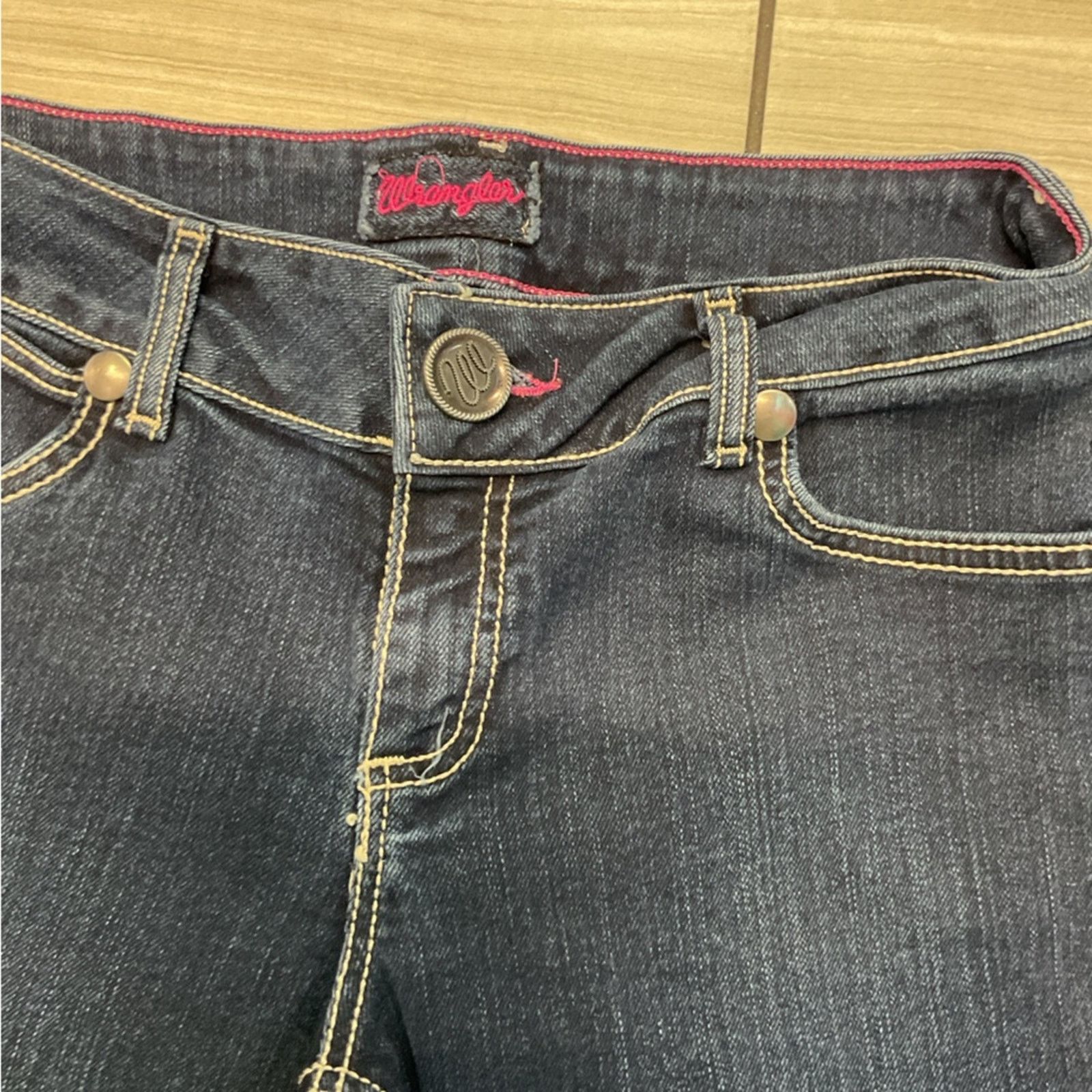 Wrangler Vintage Y2K Junior Wrangler Dark Wash Jeans Size 30" / US 8 / IT 44 - 6 Thumbnail