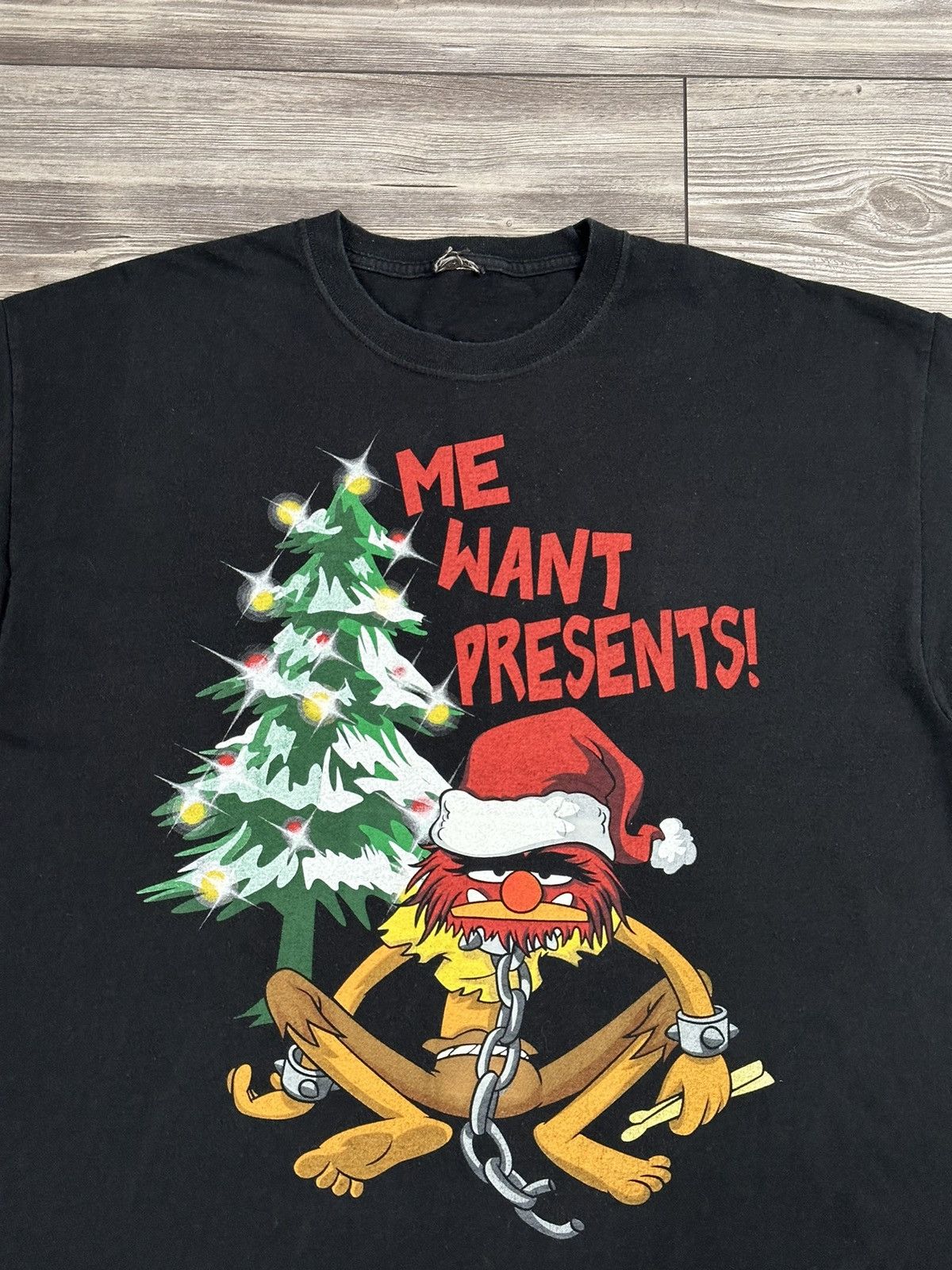 Vintage × Warner Bros Y2K Muppets Animal Me Want Presents Christmas T Shirt Size US XL / EU 56 / 4 - 2 Thumbnail