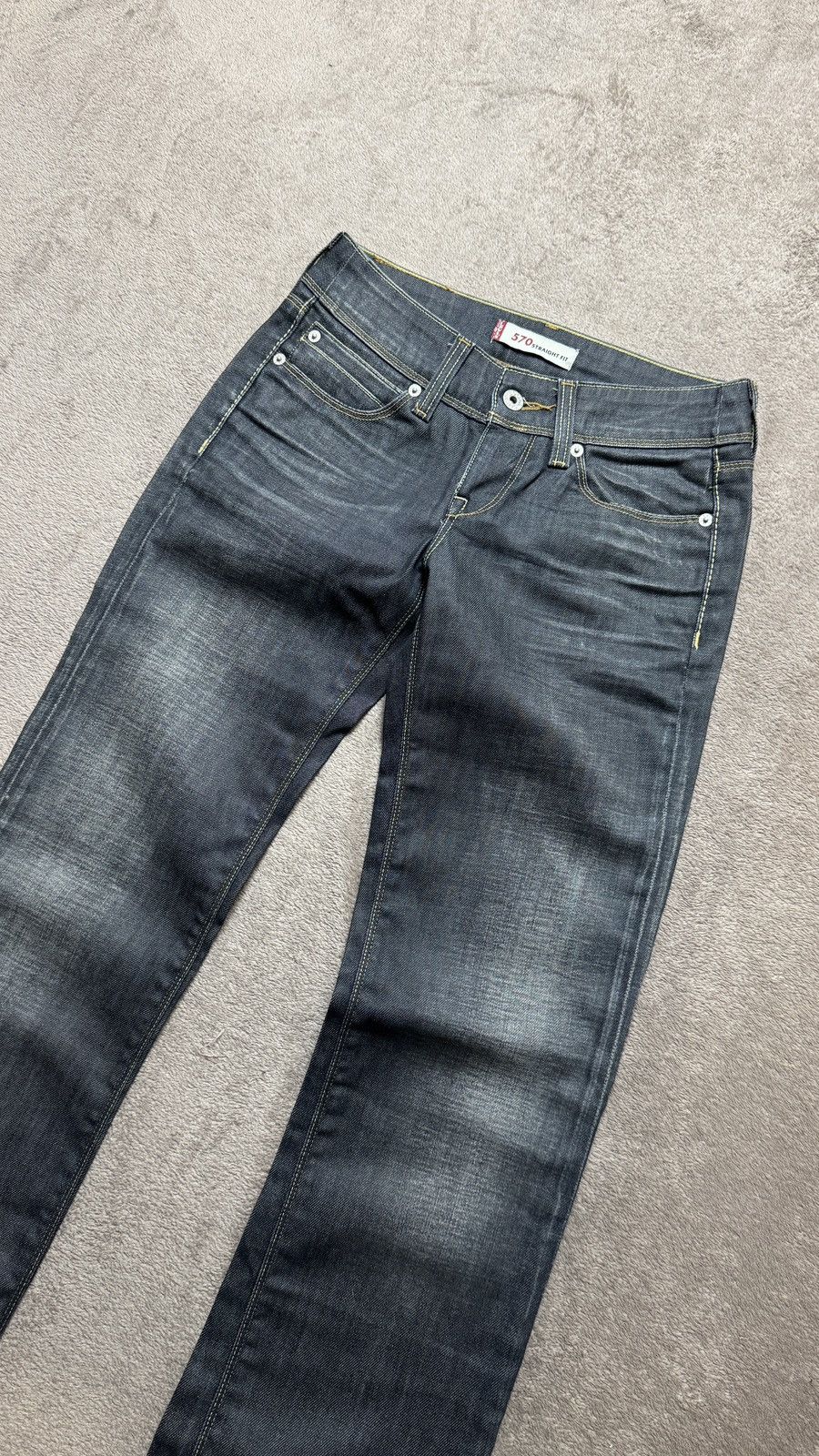 Levi's Vintage Clothing Levis Wash Straight Sick Jeans Y2K lgb acne armani diesel Size US 27 - 2 Thumbnail